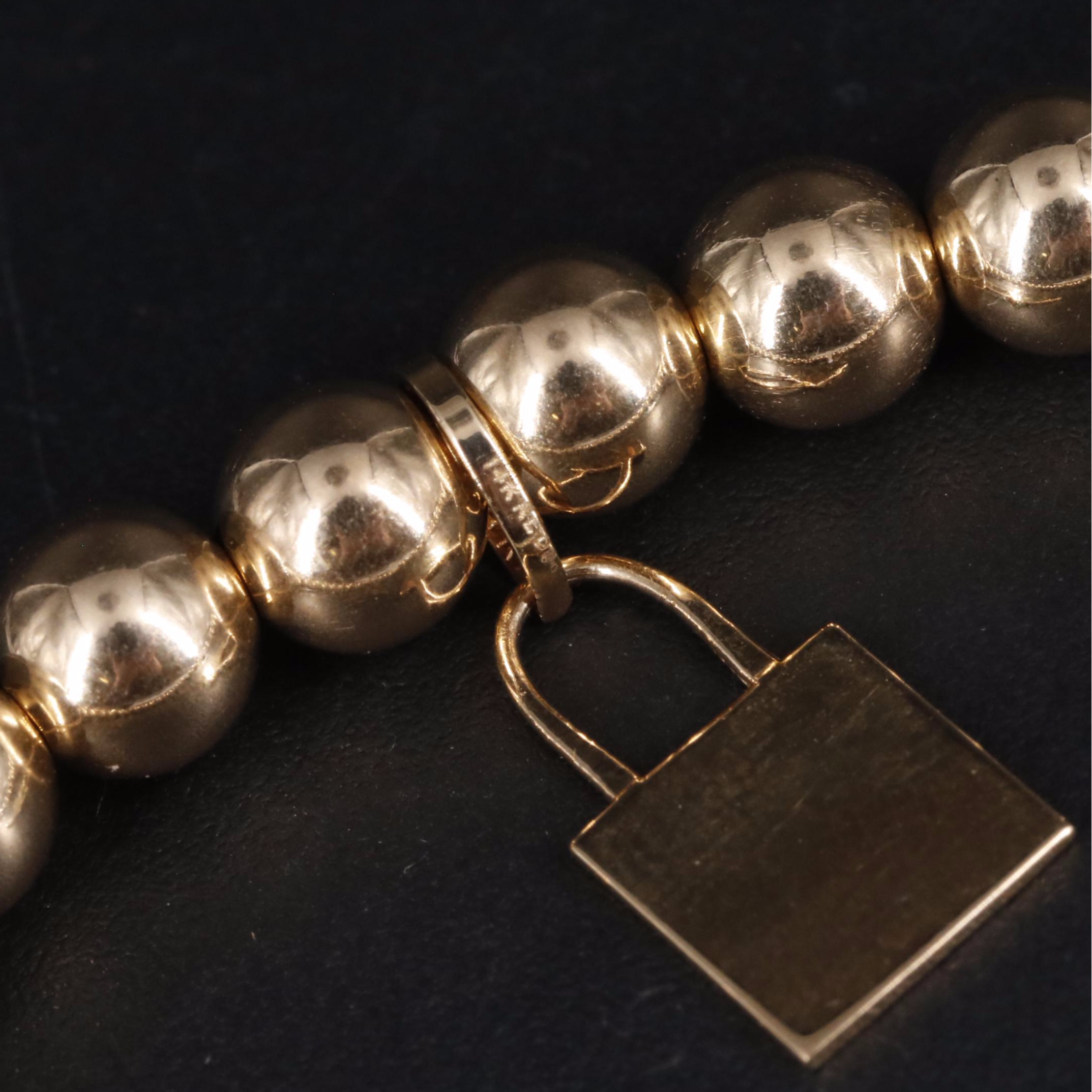 14K Beaded Stretch Bracelet