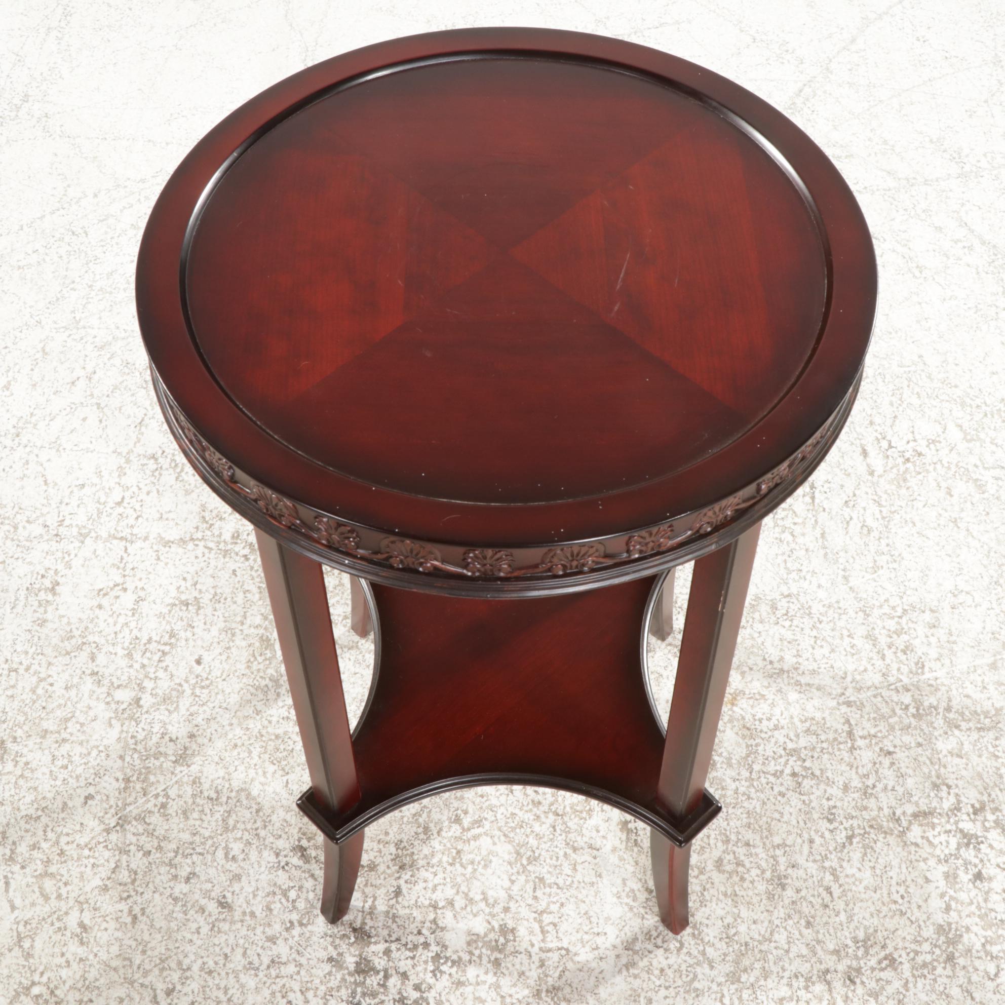 The Bombay Company Mahogany-Stained Tiered Side Table