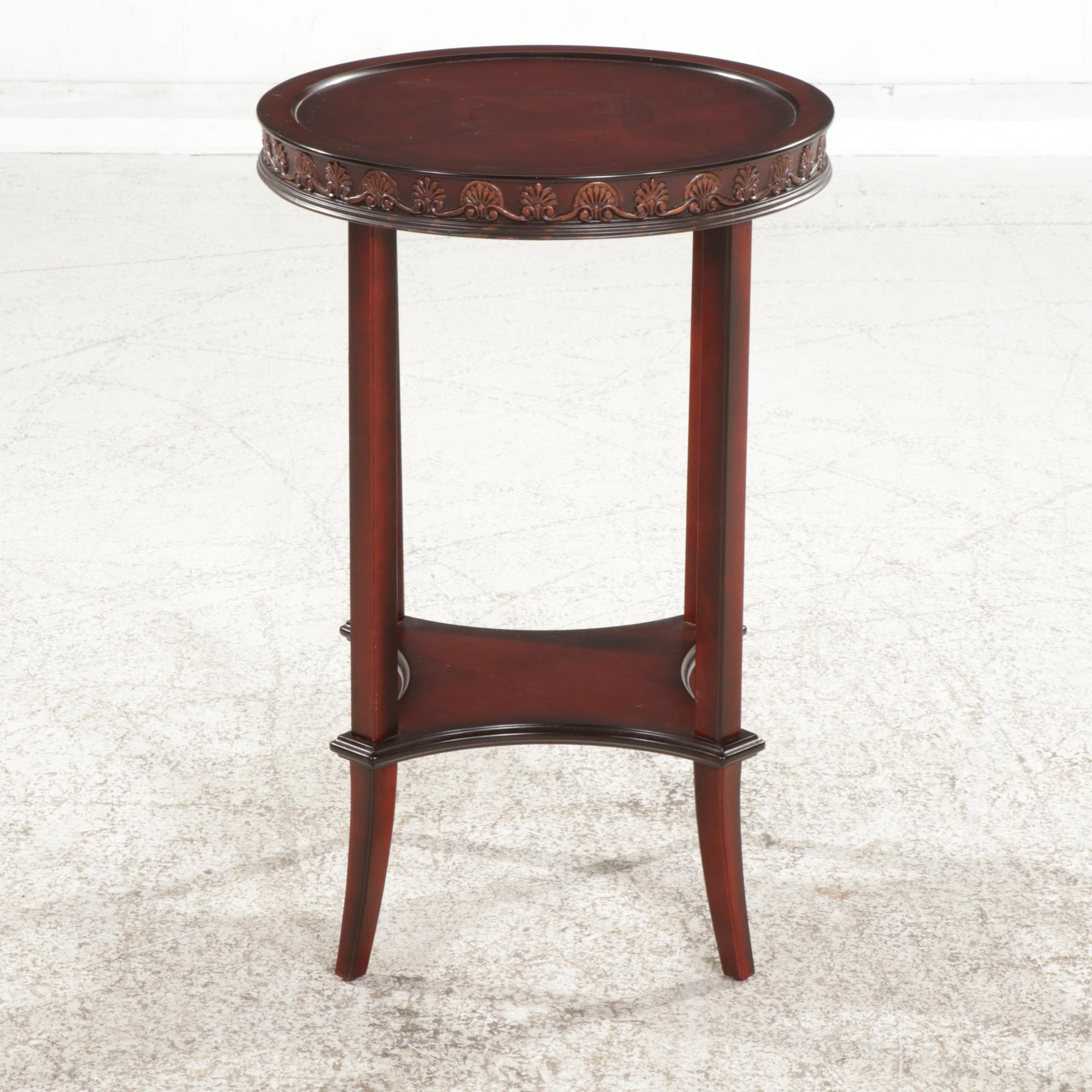 The Bombay Company Mahogany-Stained Tiered Side Table