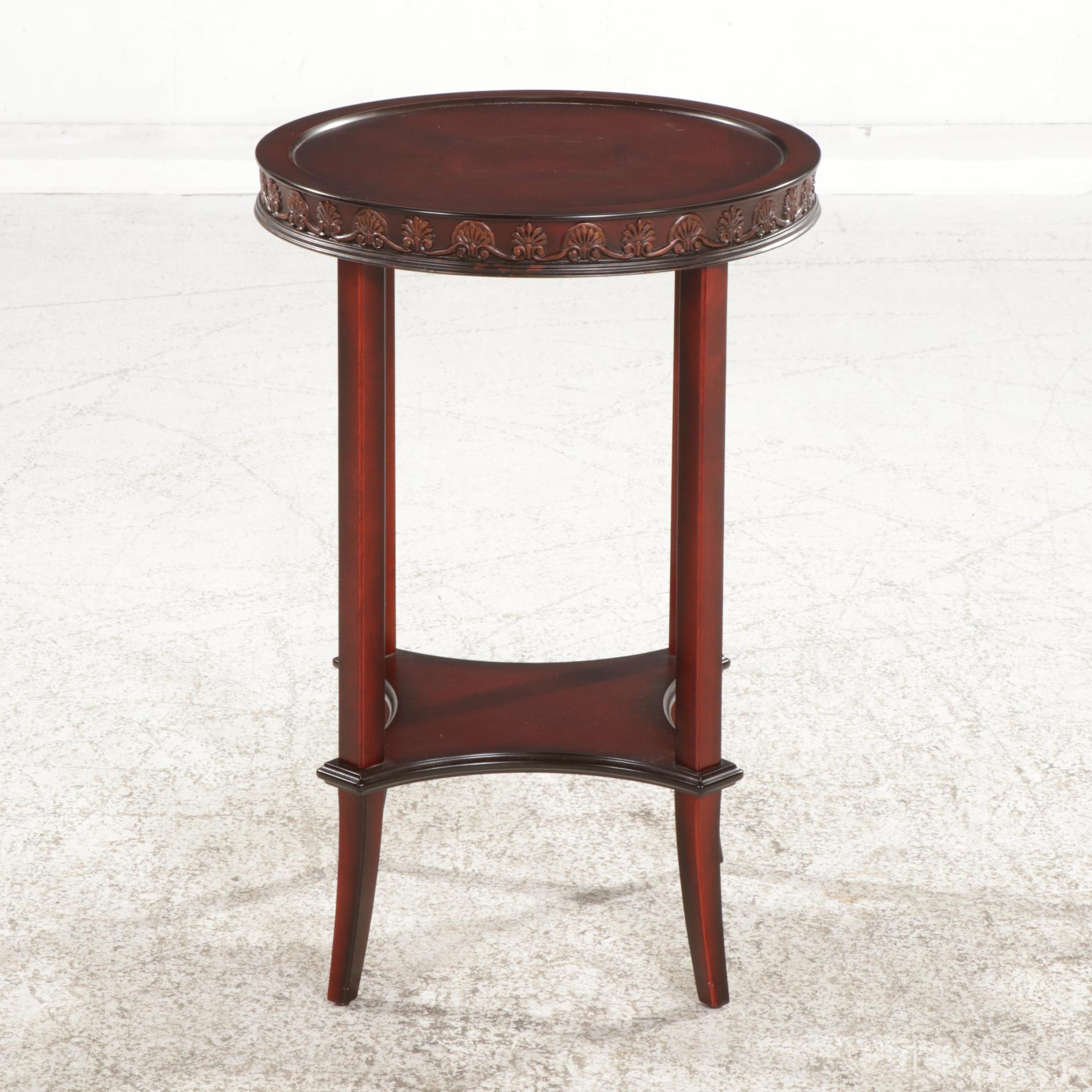 The Bombay Company Mahogany-Stained Tiered Side Table