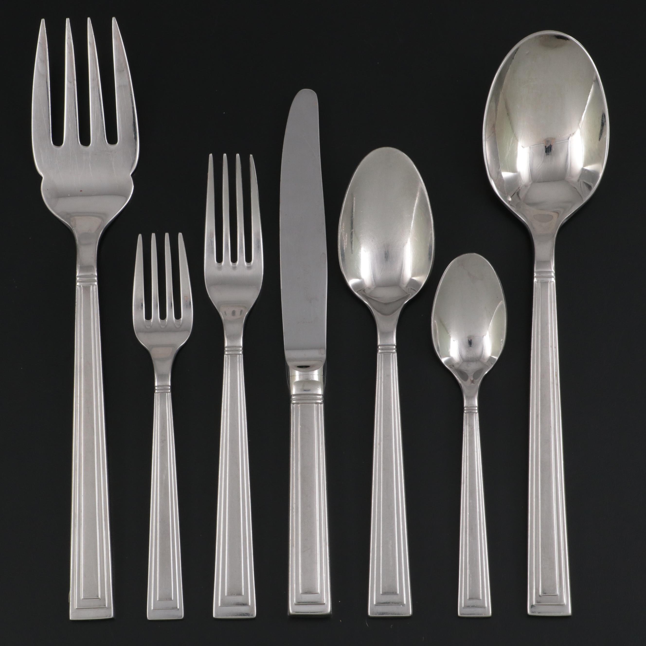 Christofle "Folio" Stainless Steel Flatware and Serving Utensils