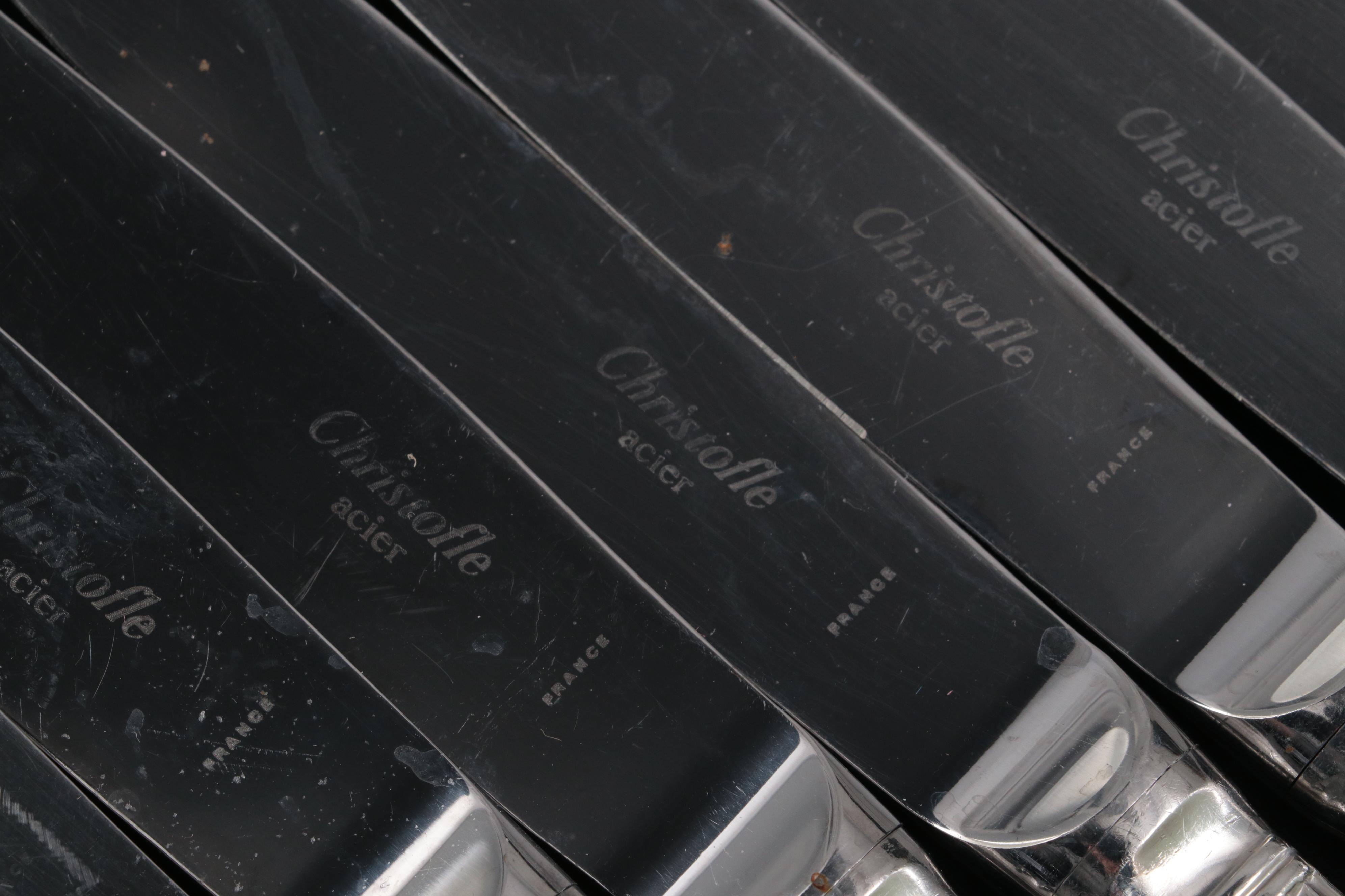 Christofle "Folio" Stainless Steel Flatware and Serving Utensils