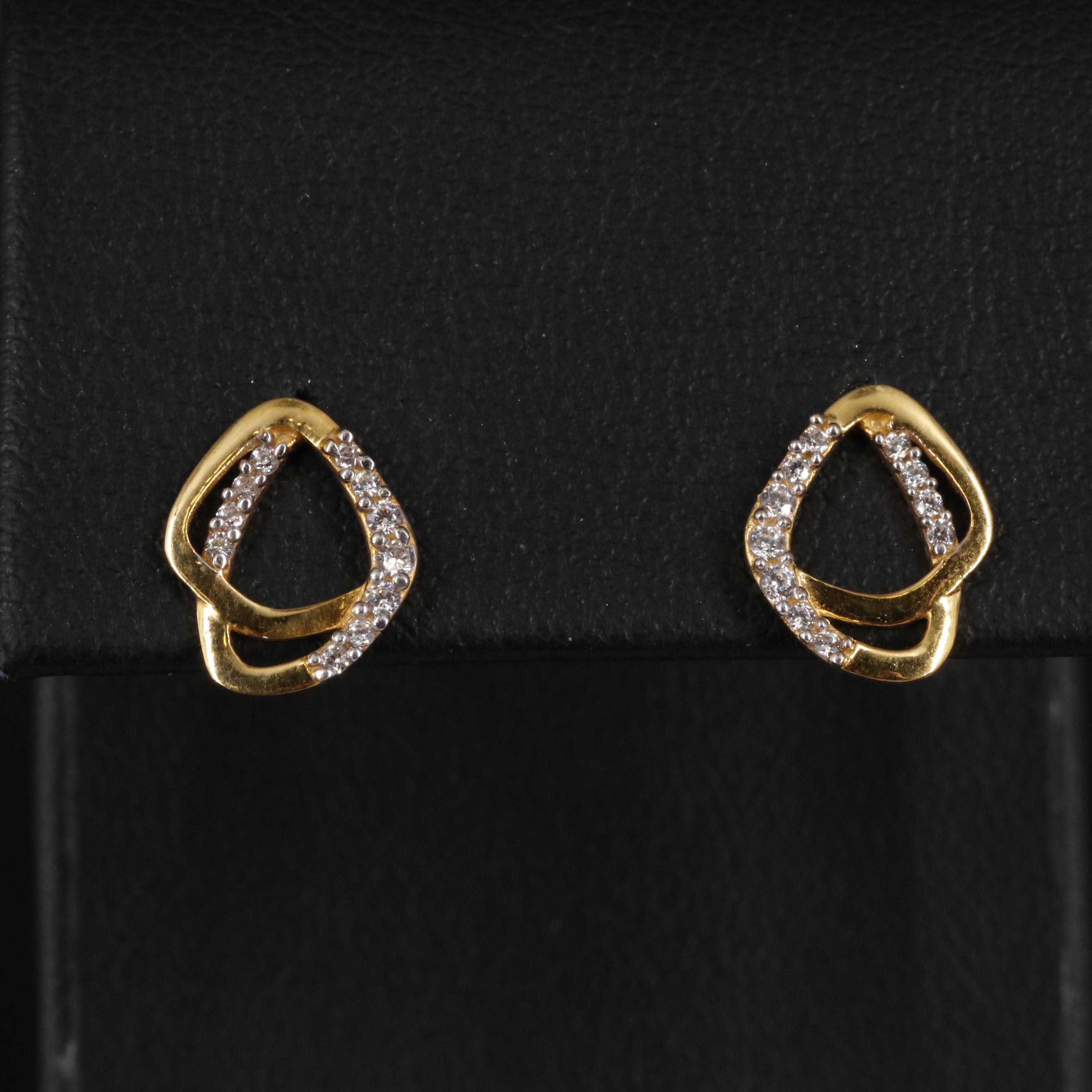 10K Cubic Zirconia Stud Earrings