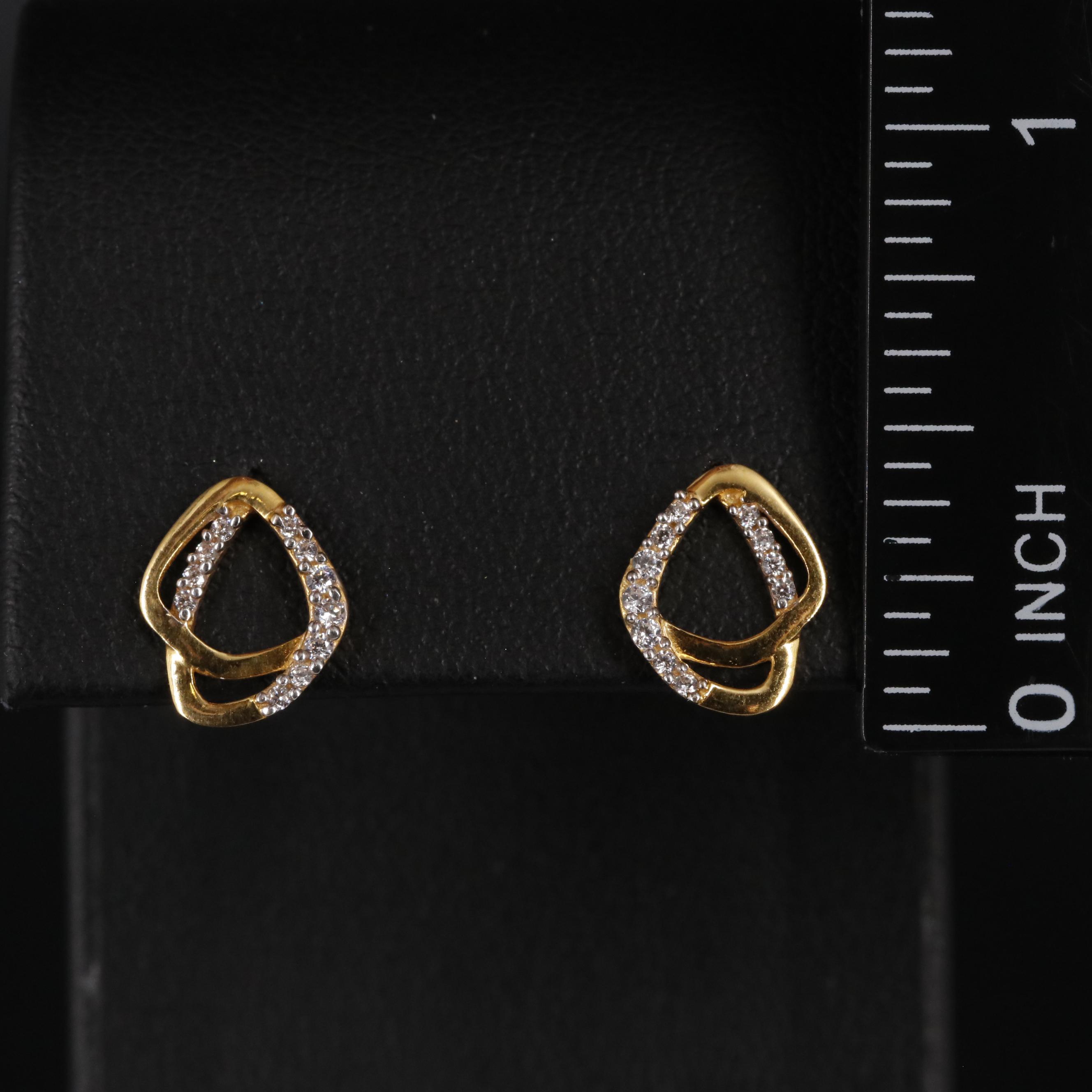 10K Cubic Zirconia Stud Earrings