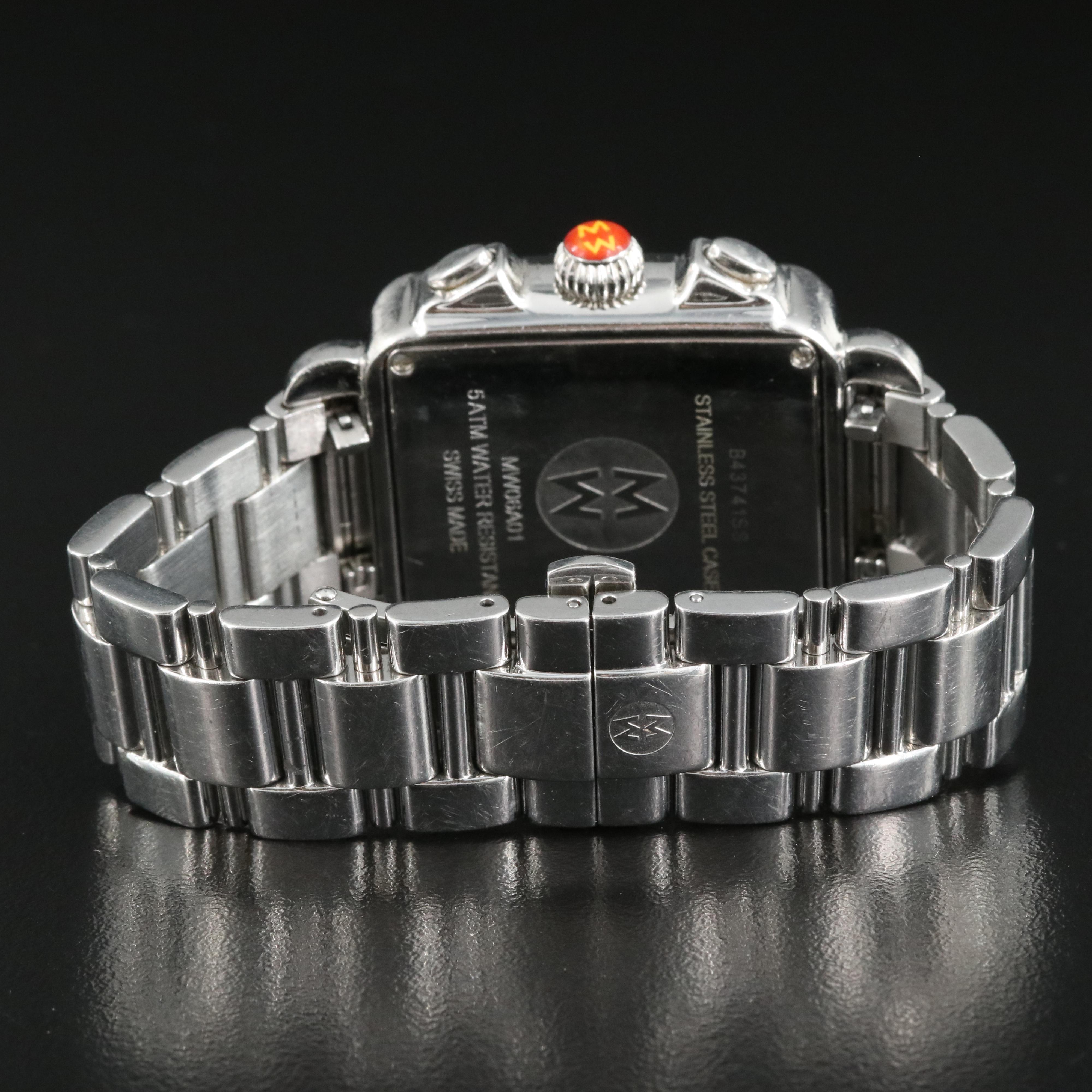 Michele Deco Diamond, Mother-of-Pearl Dial Chronograph Watch