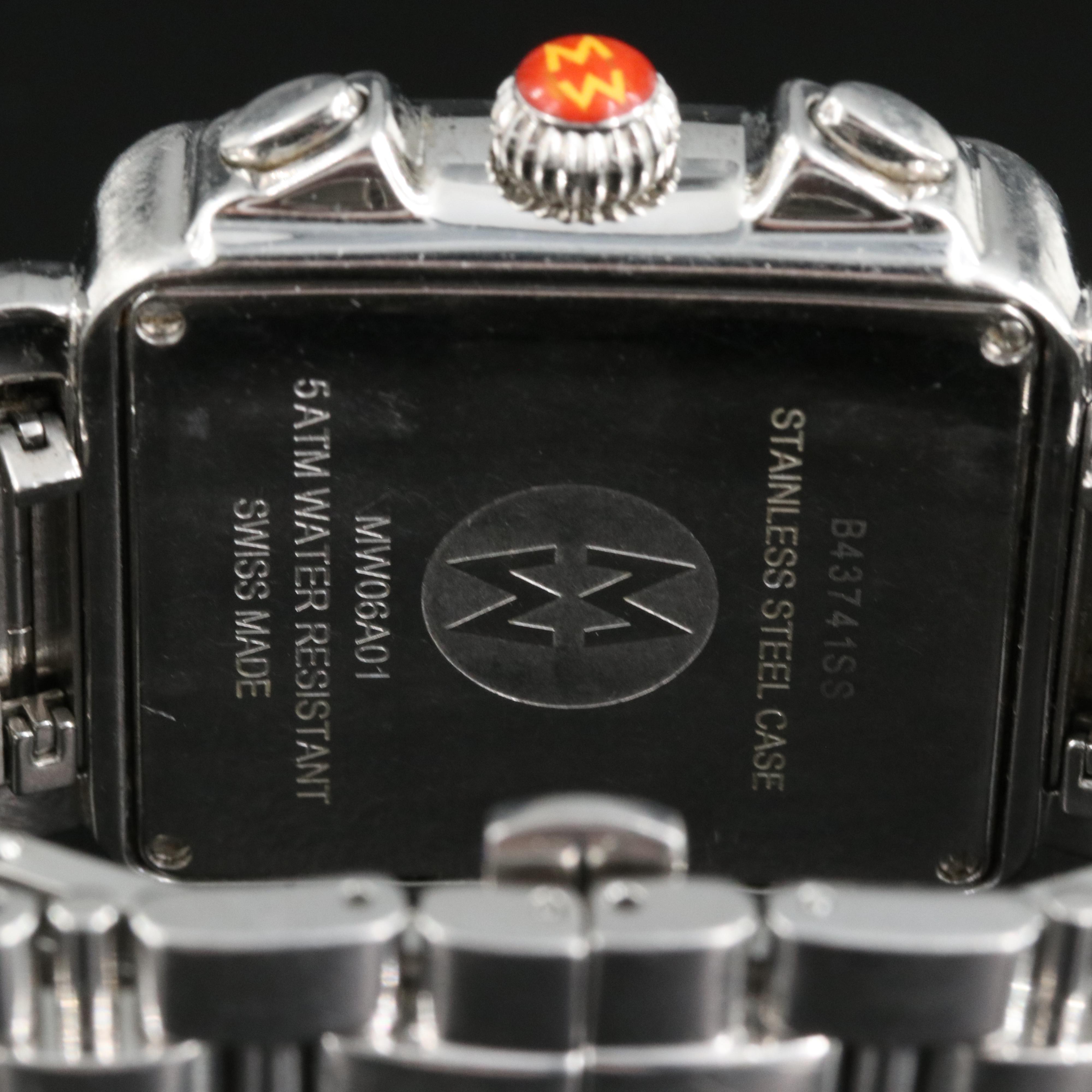 Michele Deco Diamond, Mother-of-Pearl Dial Chronograph Watch