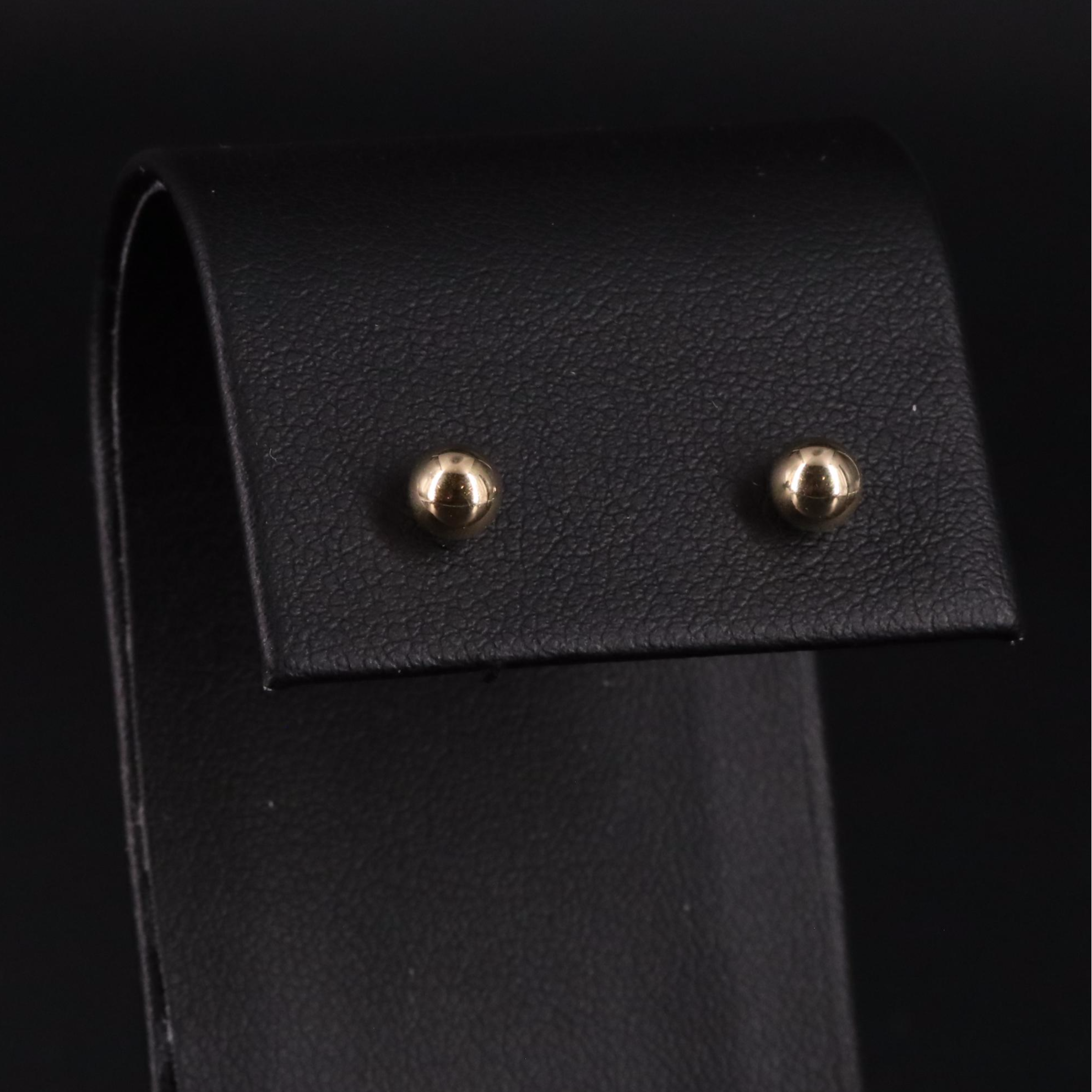 14K Ball Stud Earrings
