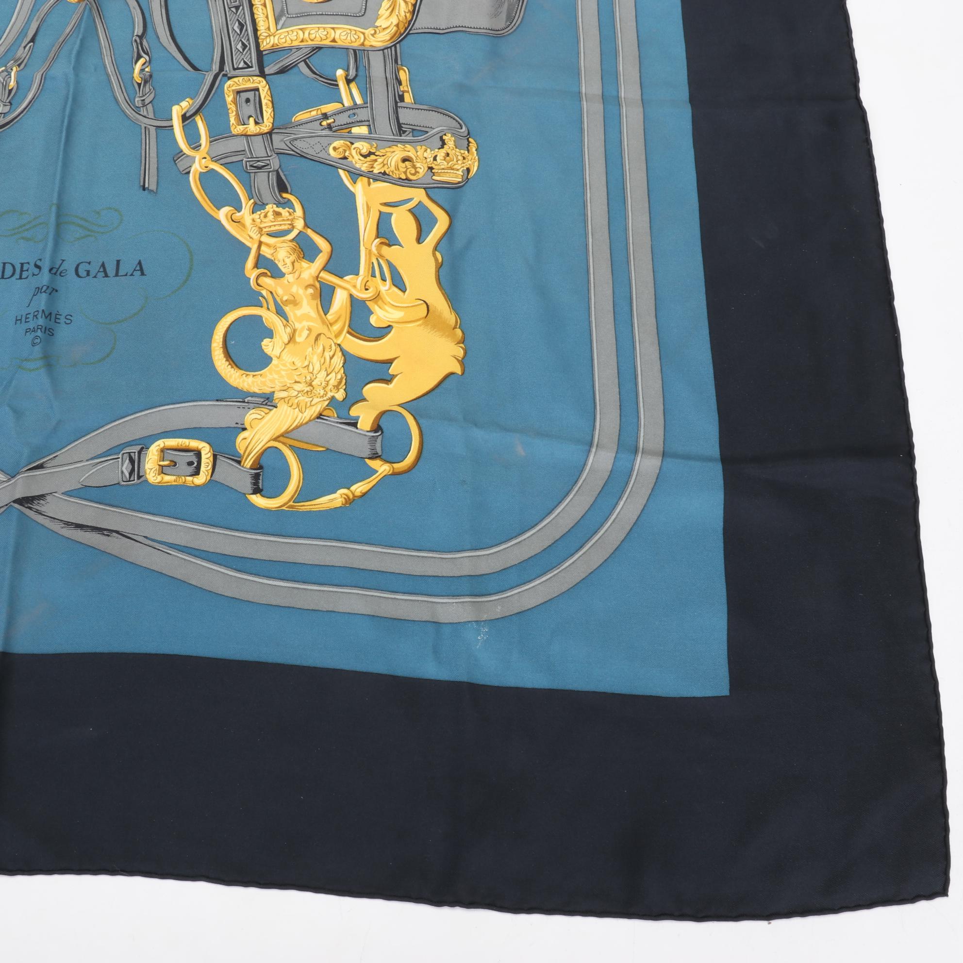 Hermès Early Issue ''Brides de Gala'' Scarf 90 in Silk Twill