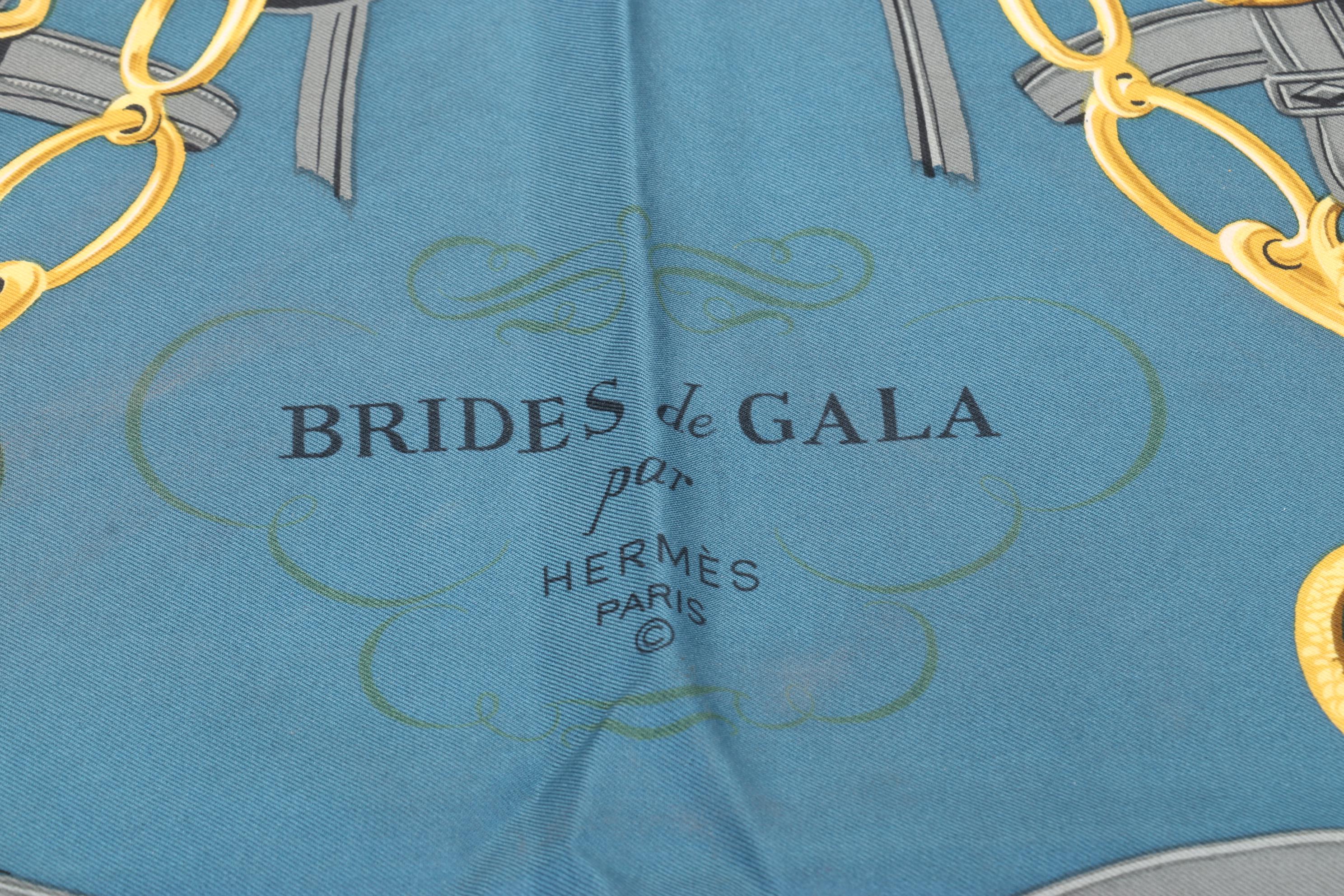 Hermès Early Issue ''Brides de Gala'' Scarf 90 in Silk Twill