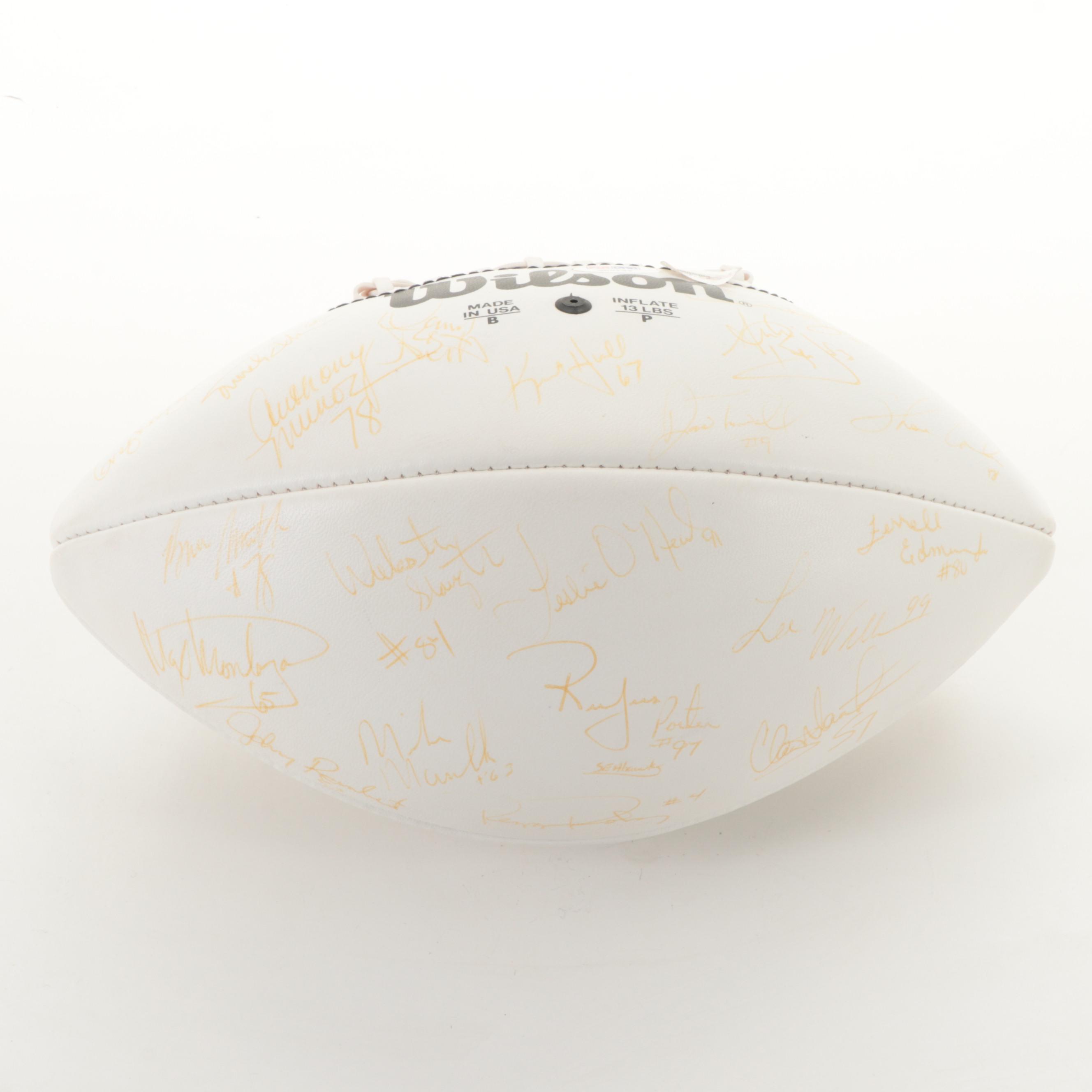 28 Signed Official NFL 1990 Pro Bowl Football With Long, Dickerson, Smith, More