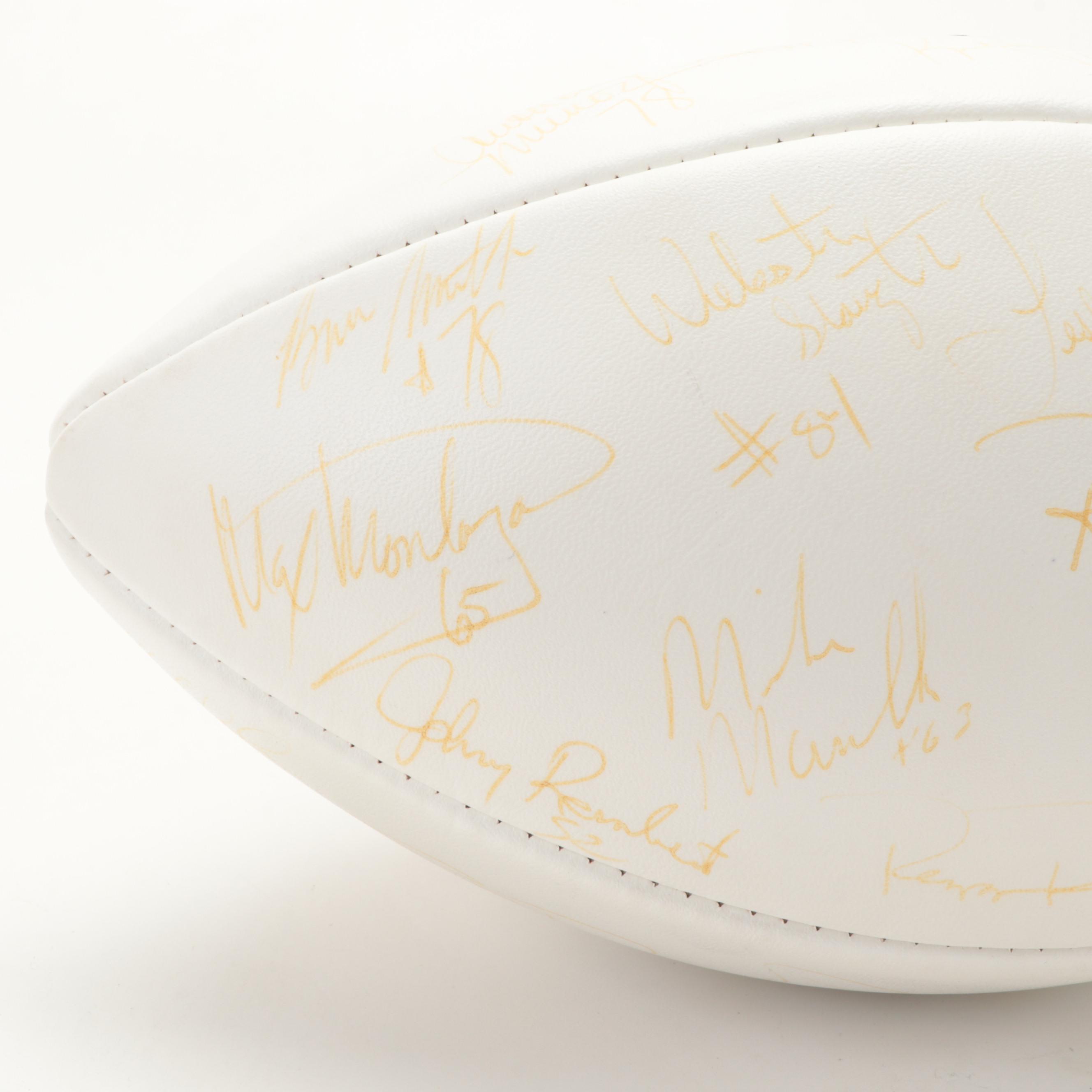 28 Signed Official NFL 1990 Pro Bowl Football With Long, Dickerson, Smith, More