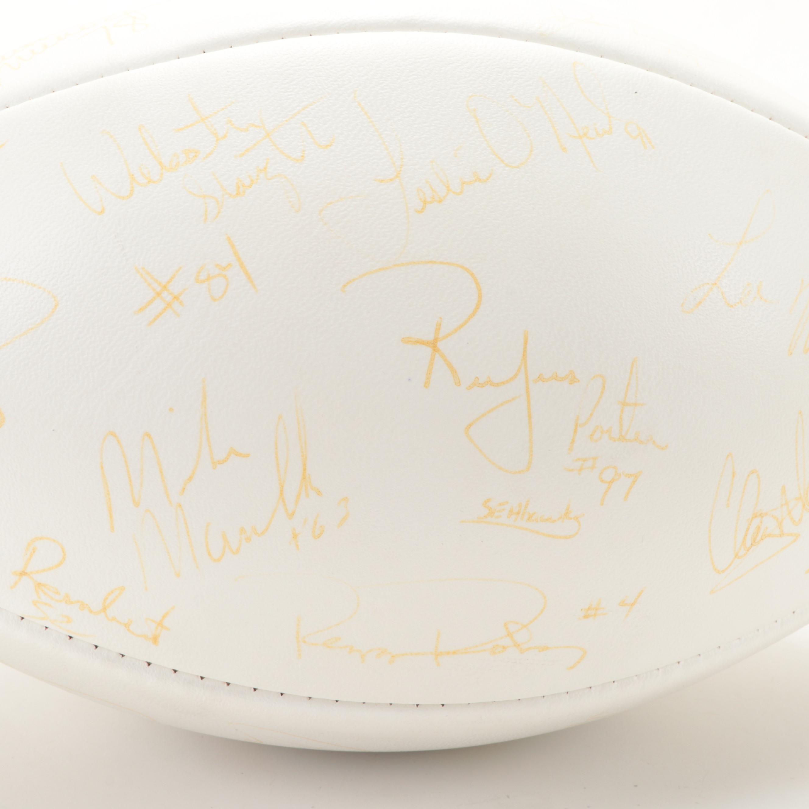 28 Signed Official NFL 1990 Pro Bowl Football With Long, Dickerson, Smith, More