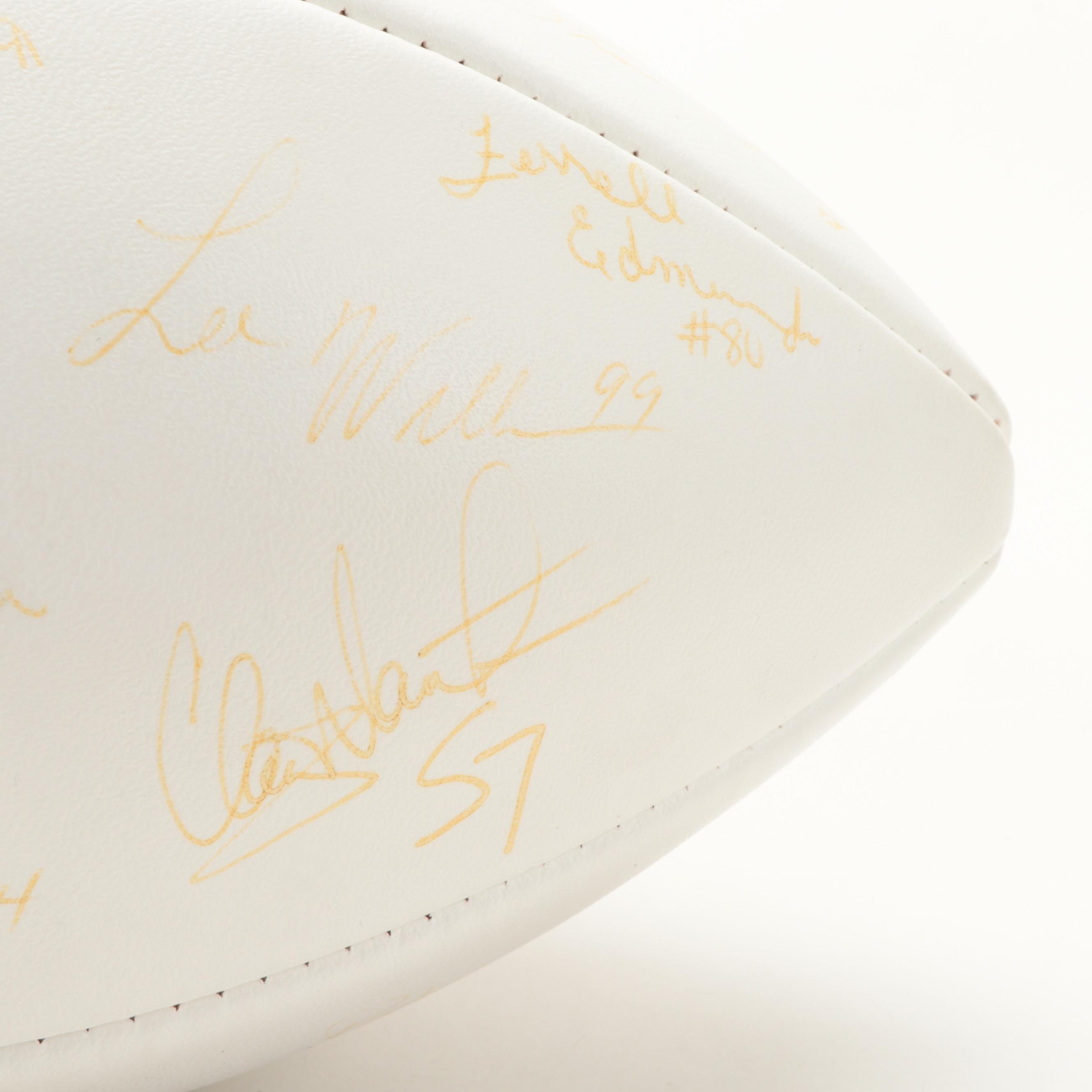 28 Signed Official NFL 1990 Pro Bowl Football With Long, Dickerson, Smith, More