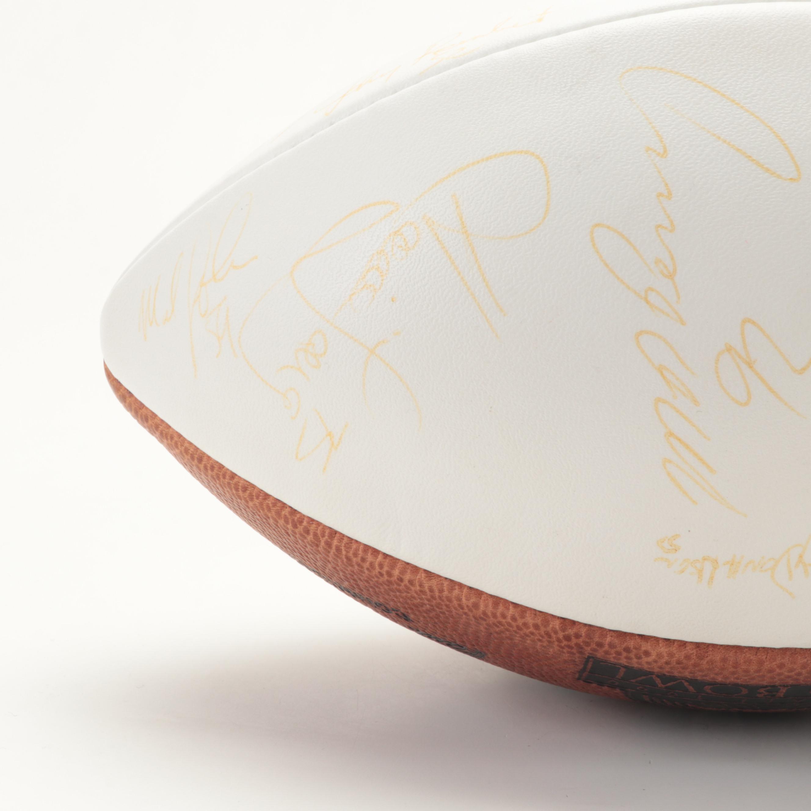 28 Signed Official NFL 1990 Pro Bowl Football With Long, Dickerson, Smith, More
