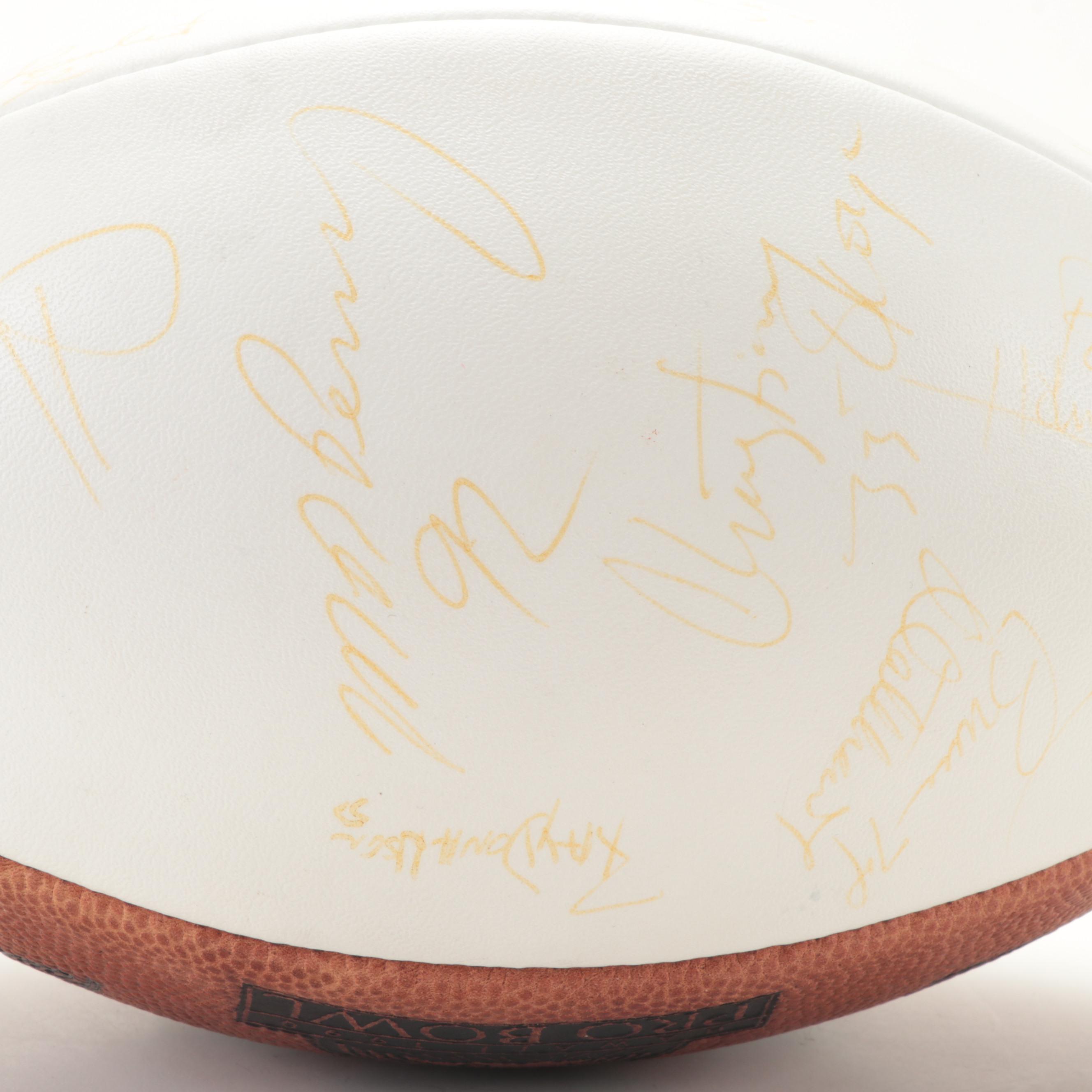 28 Signed Official NFL 1990 Pro Bowl Football With Long, Dickerson, Smith, More