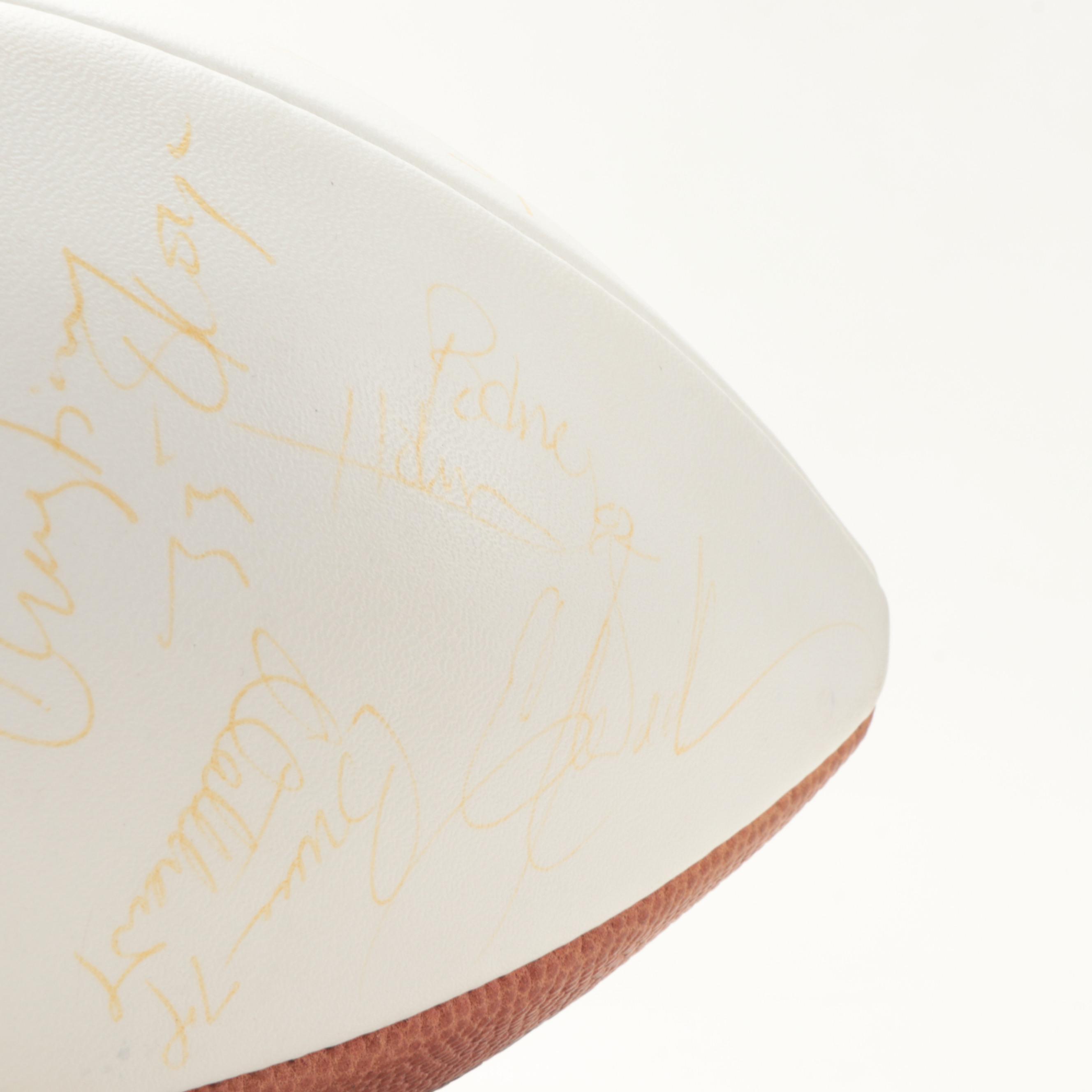 28 Signed Official NFL 1990 Pro Bowl Football With Long, Dickerson, Smith, More