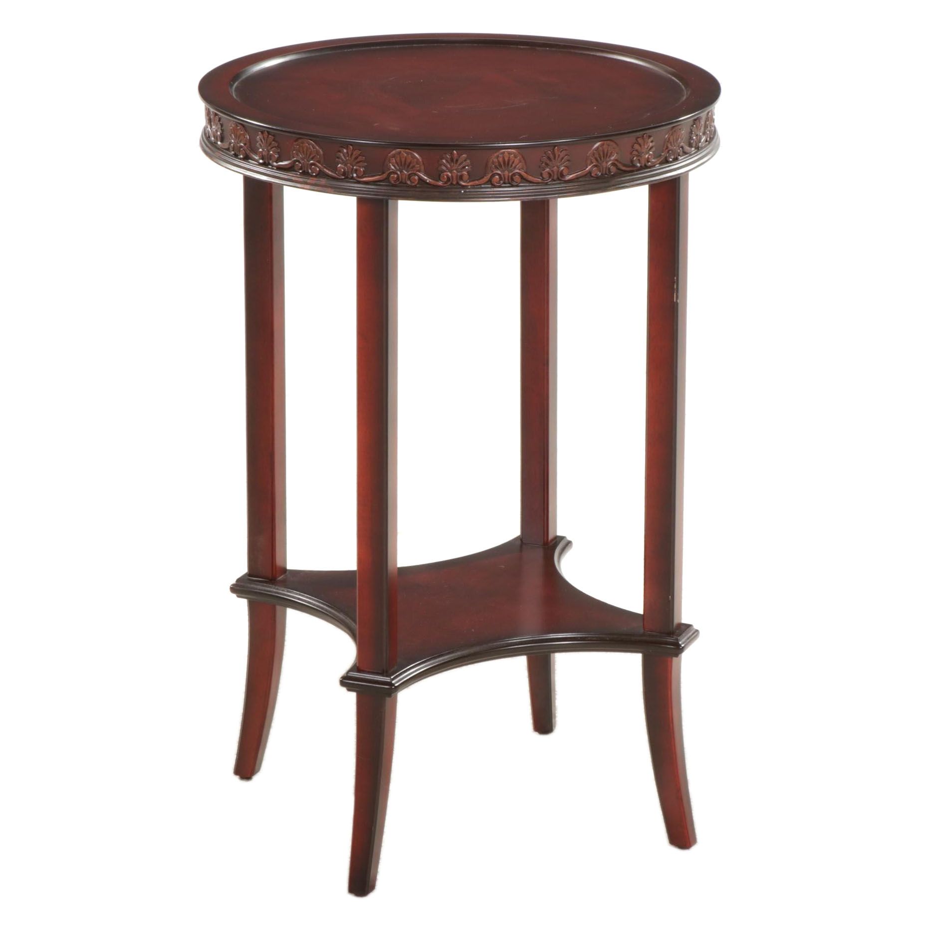 The Bombay Company Mahogany-Stained Tiered Side Table
