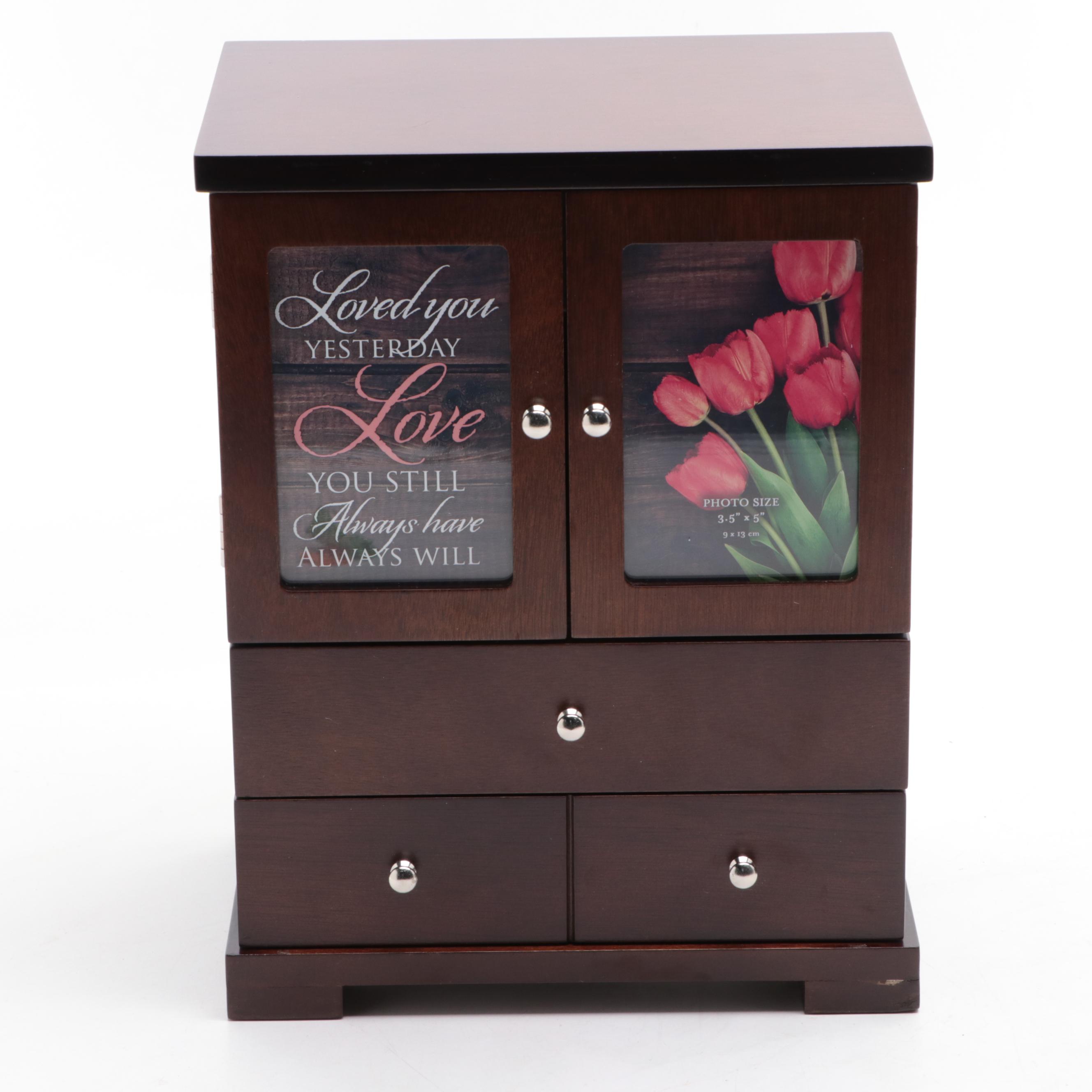 Mele & Co. with Other Walnut and Cherry Finish Jewelry Boxes