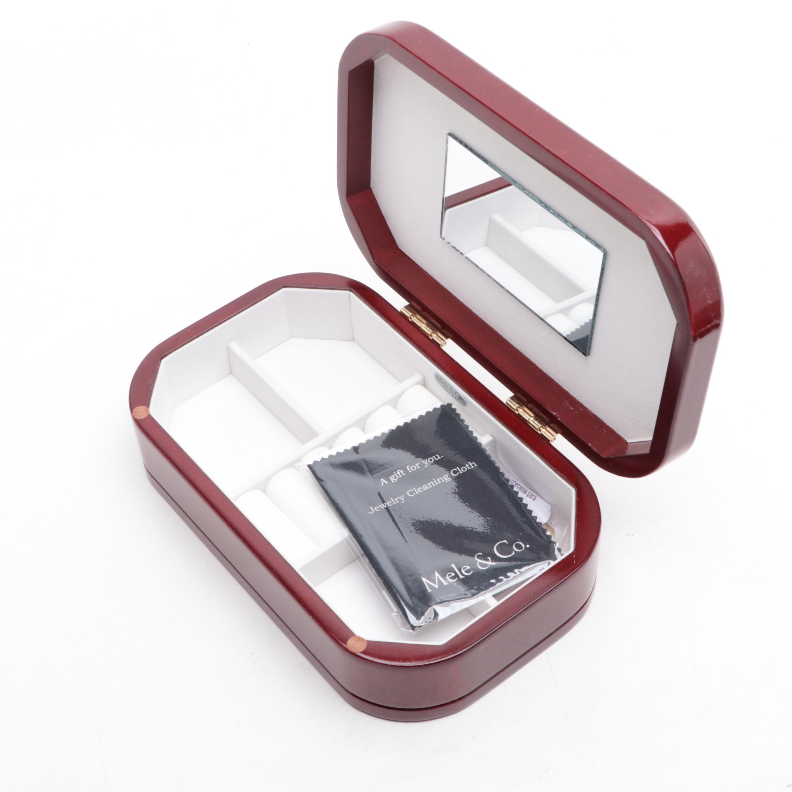 Mele & Co. with Other Walnut and Cherry Finish Jewelry Boxes