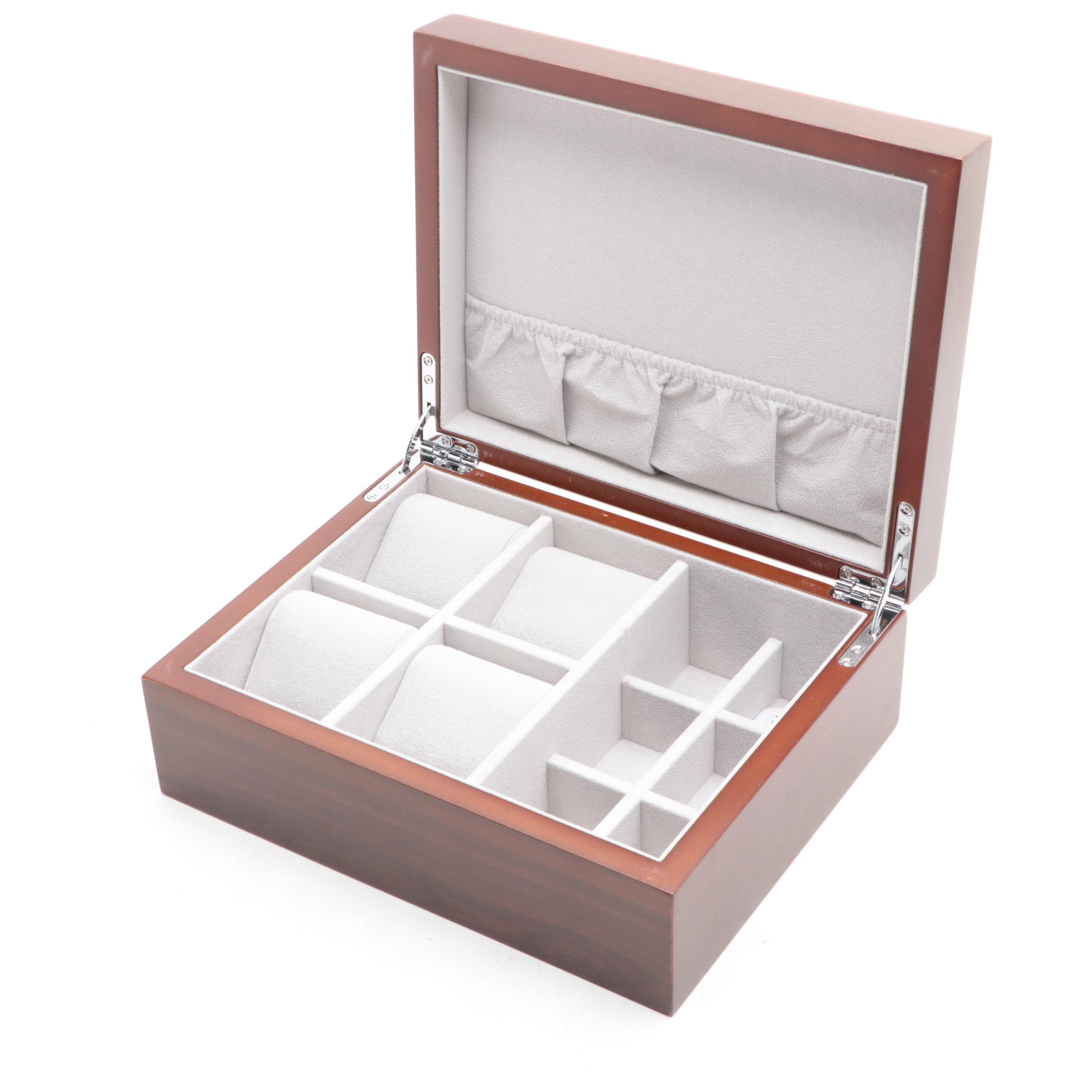 Mele & Co. with Other Walnut and Cherry Finish Jewelry Boxes