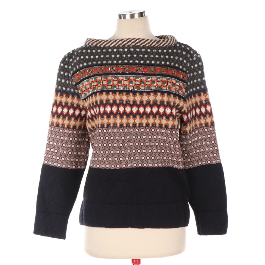 Beaded Knit Backless Sweater