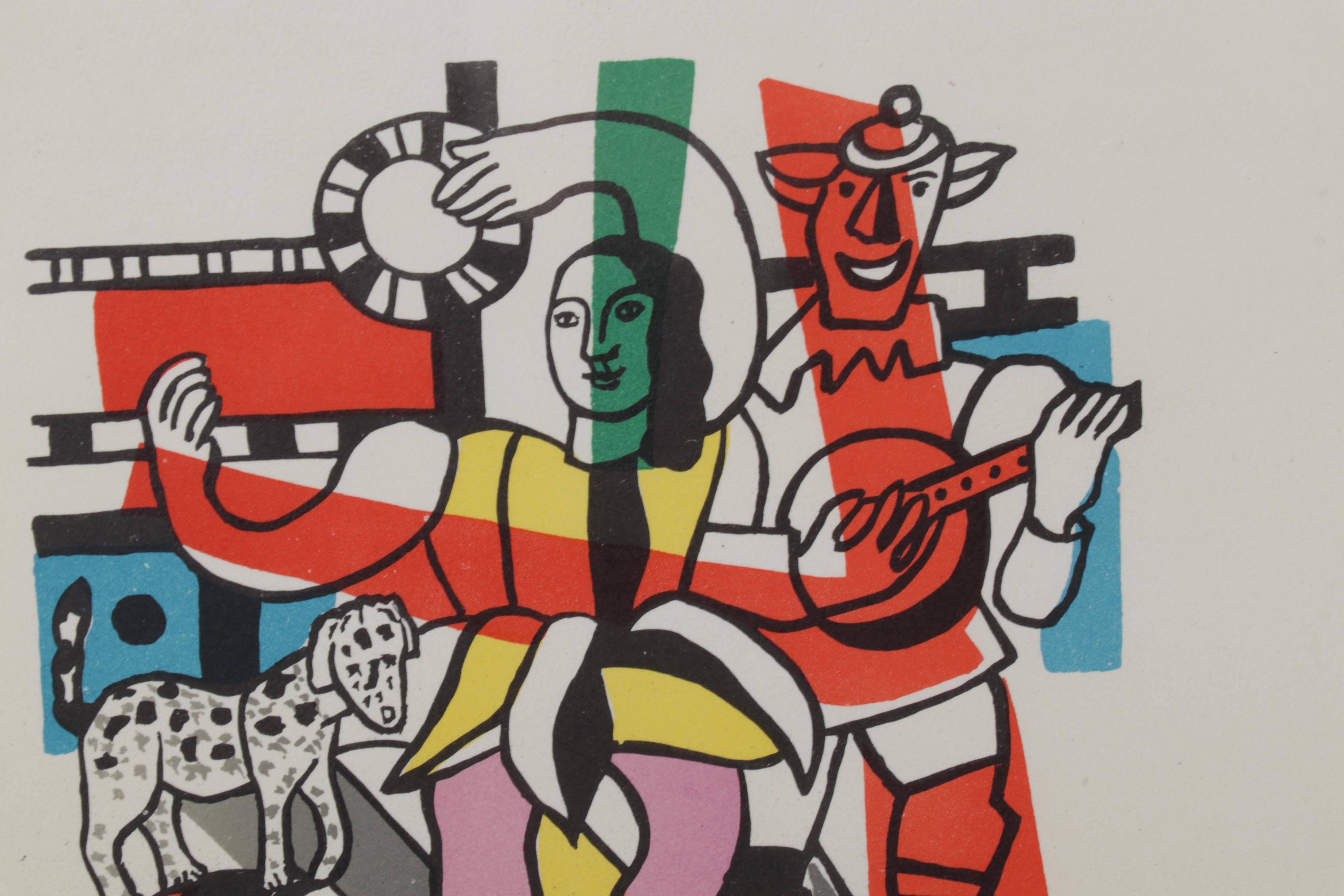 Color Lithograph After Fernand Léger "Oeuvres récentes," 1959