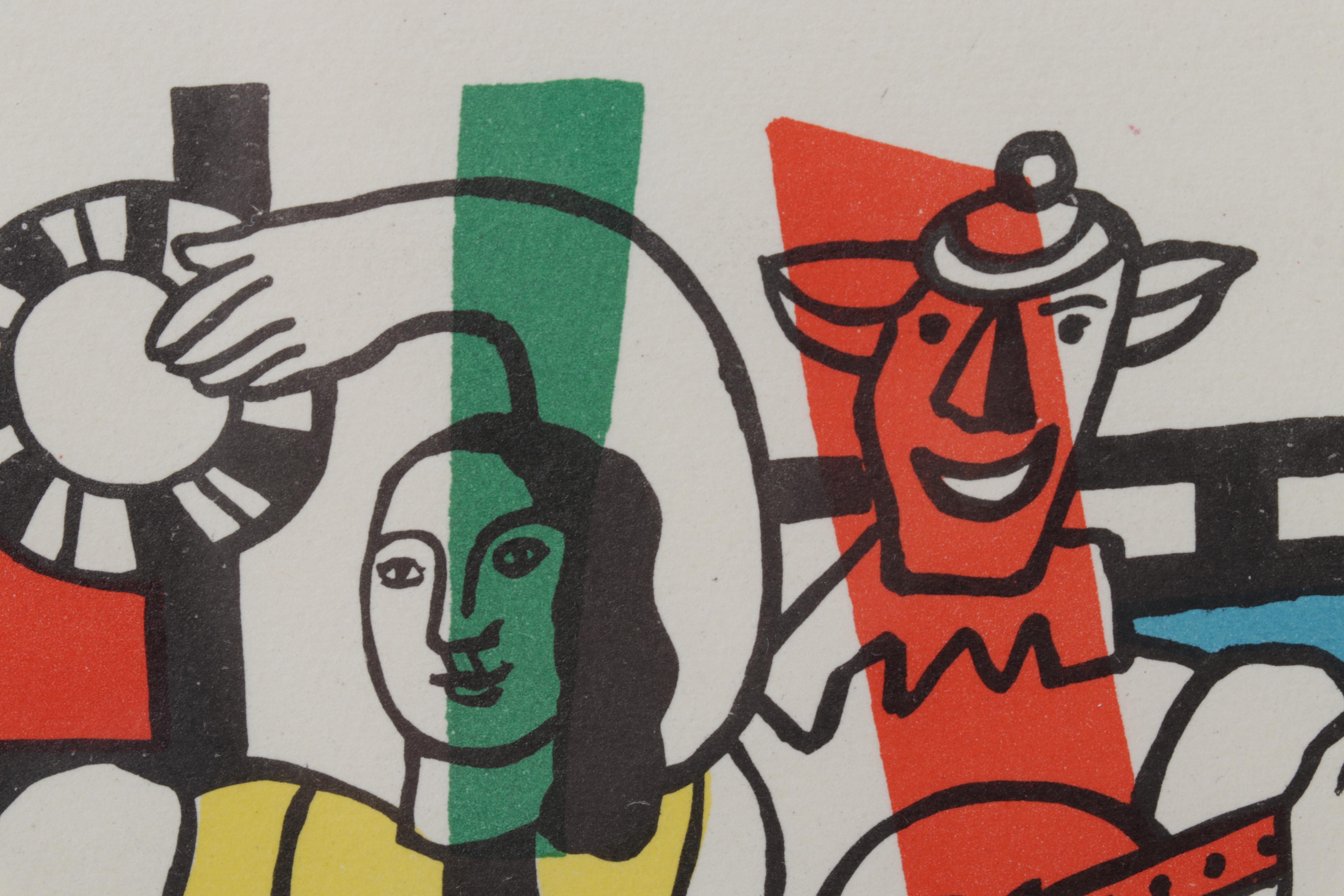 Color Lithograph After Fernand Léger "Oeuvres récentes," 1959