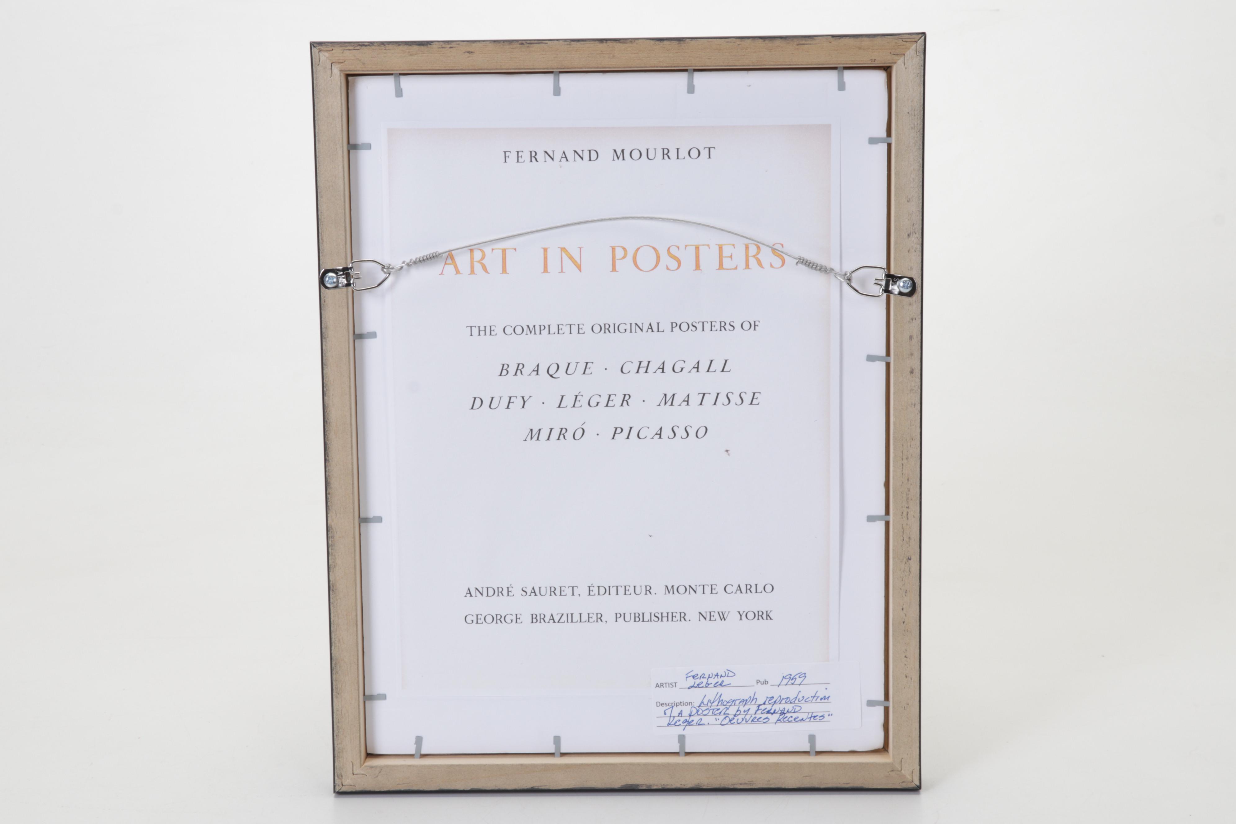 Color Lithograph After Fernand Léger "Oeuvres récentes," 1959