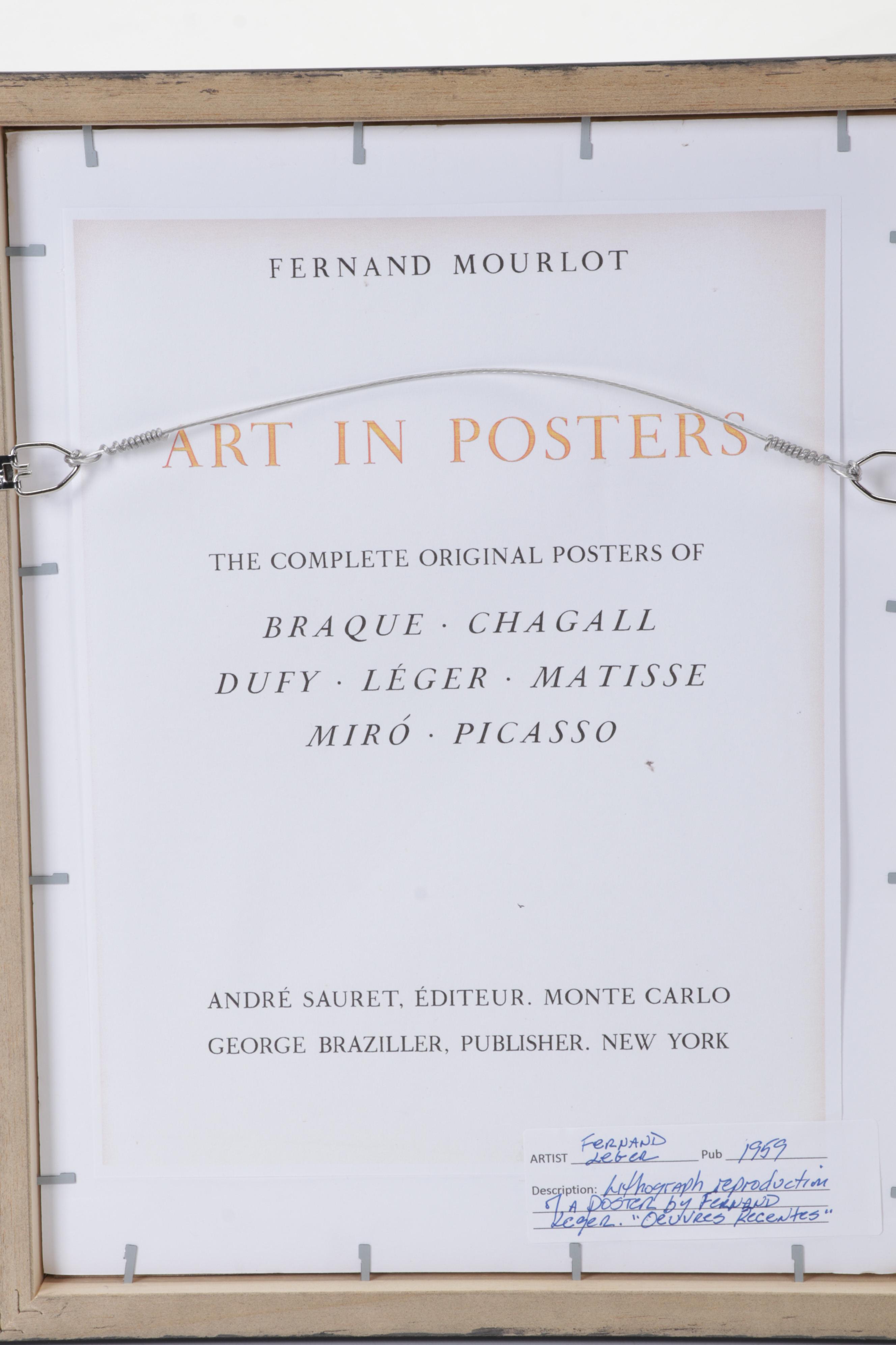 Color Lithograph After Fernand Léger "Oeuvres récentes," 1959