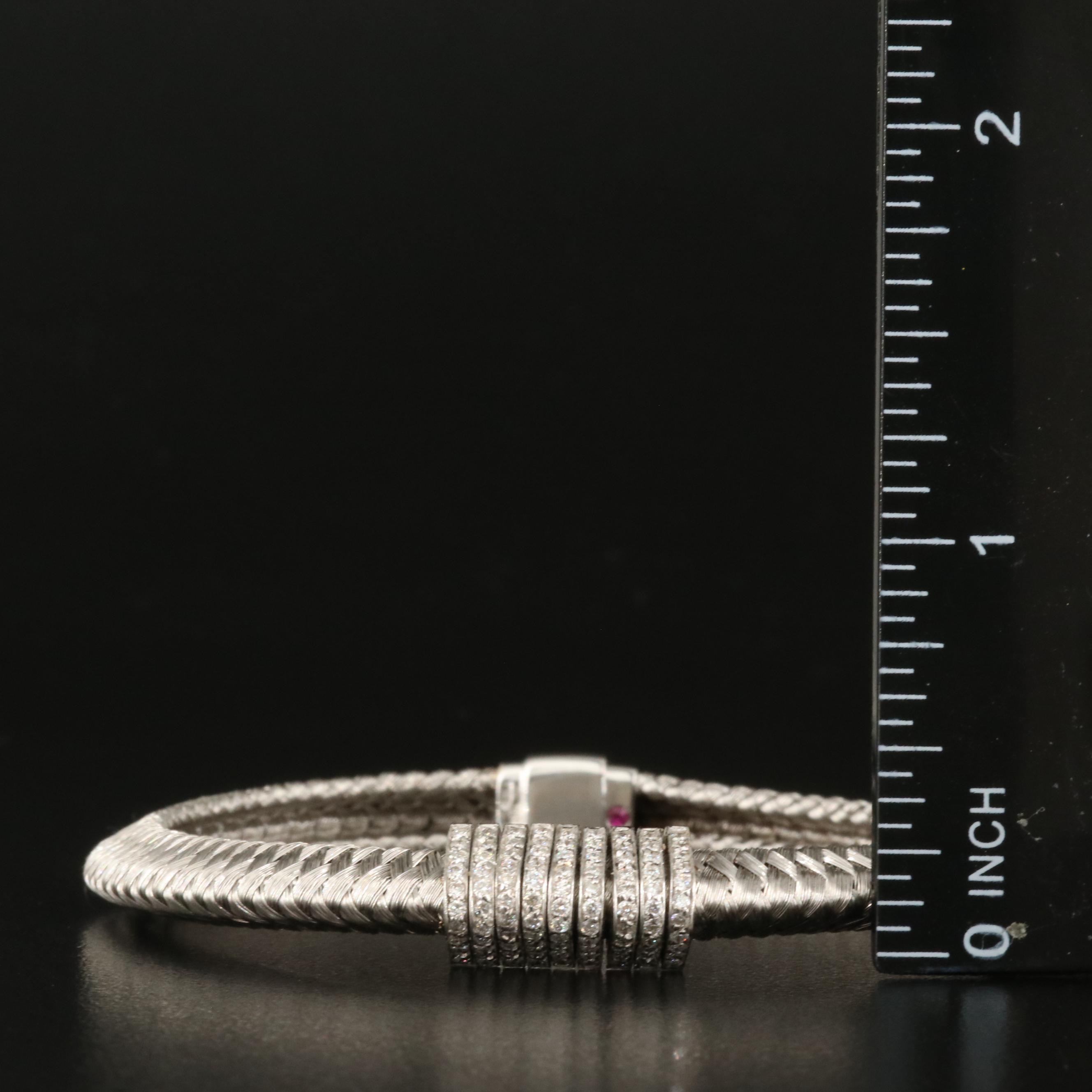 Roberto Coin "Primavera" 18K 0.69 CTW Diamond Flex Knife-Edge Bracelet