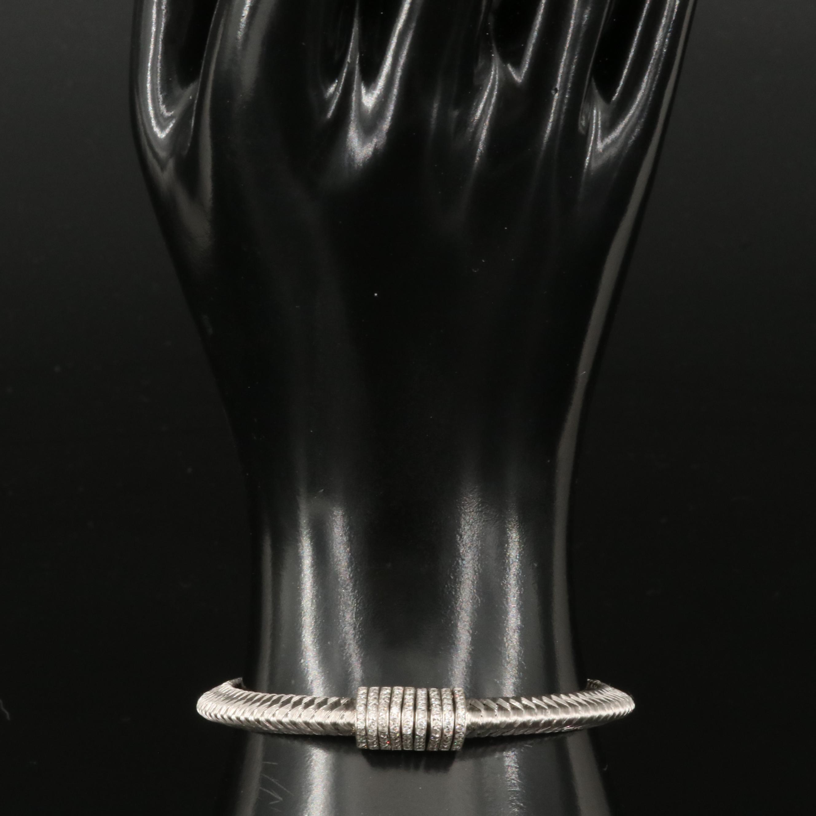 Roberto Coin "Primavera" 18K 0.69 CTW Diamond Flex Knife-Edge Bracelet