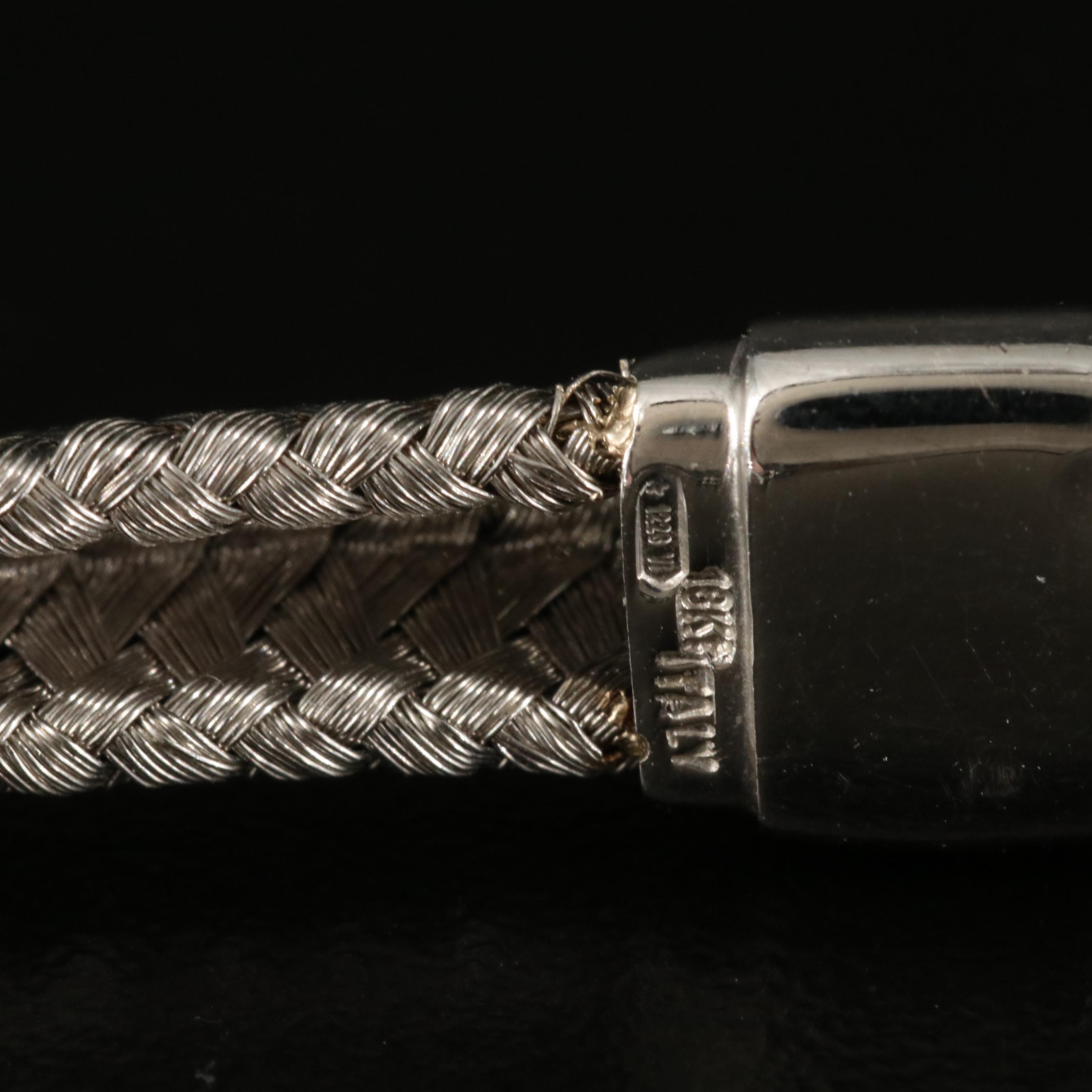 Roberto Coin "Primavera" 18K 0.69 CTW Diamond Flex Knife-Edge Bracelet