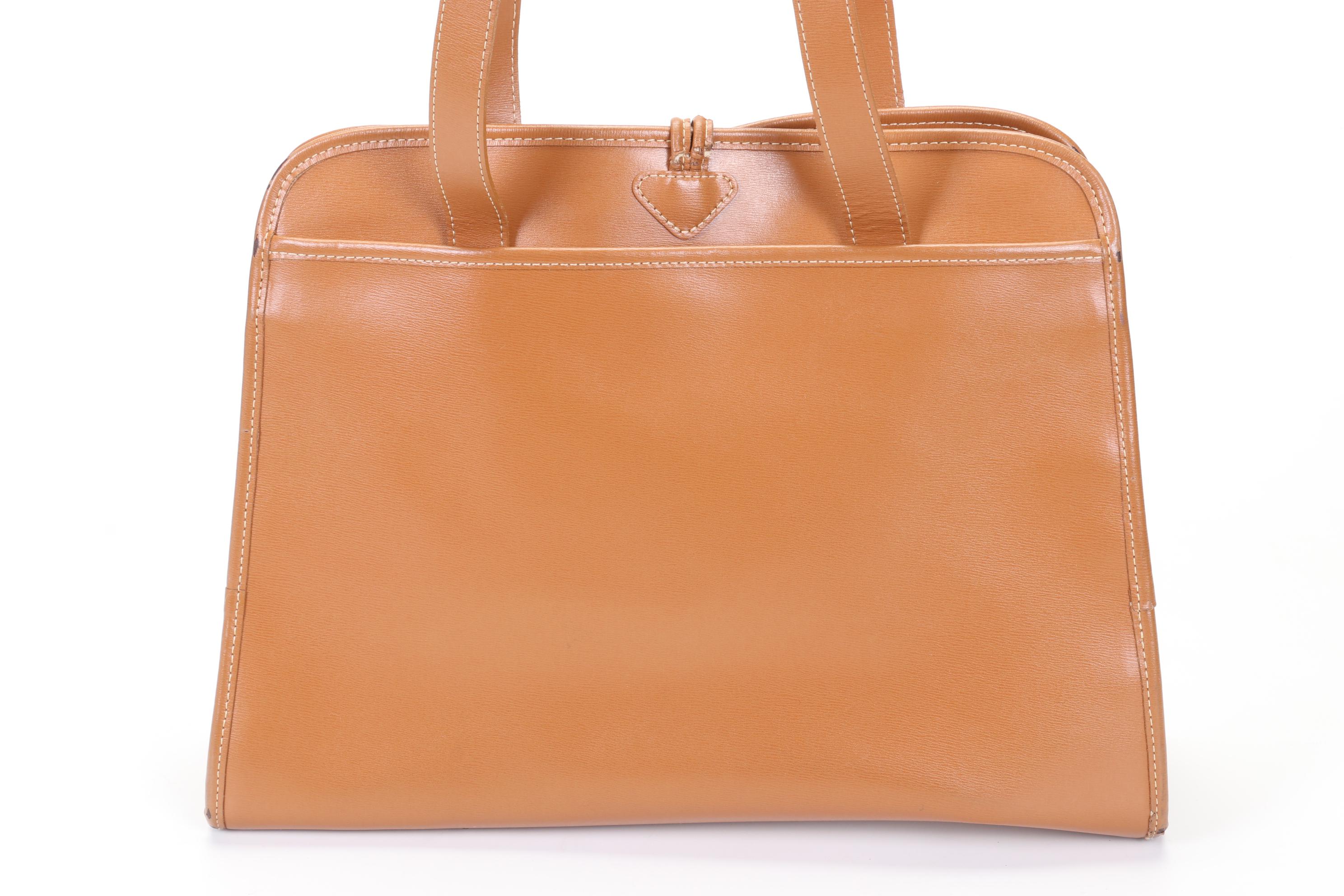 Longchamp Roseau Caramel Leather Tote Bag