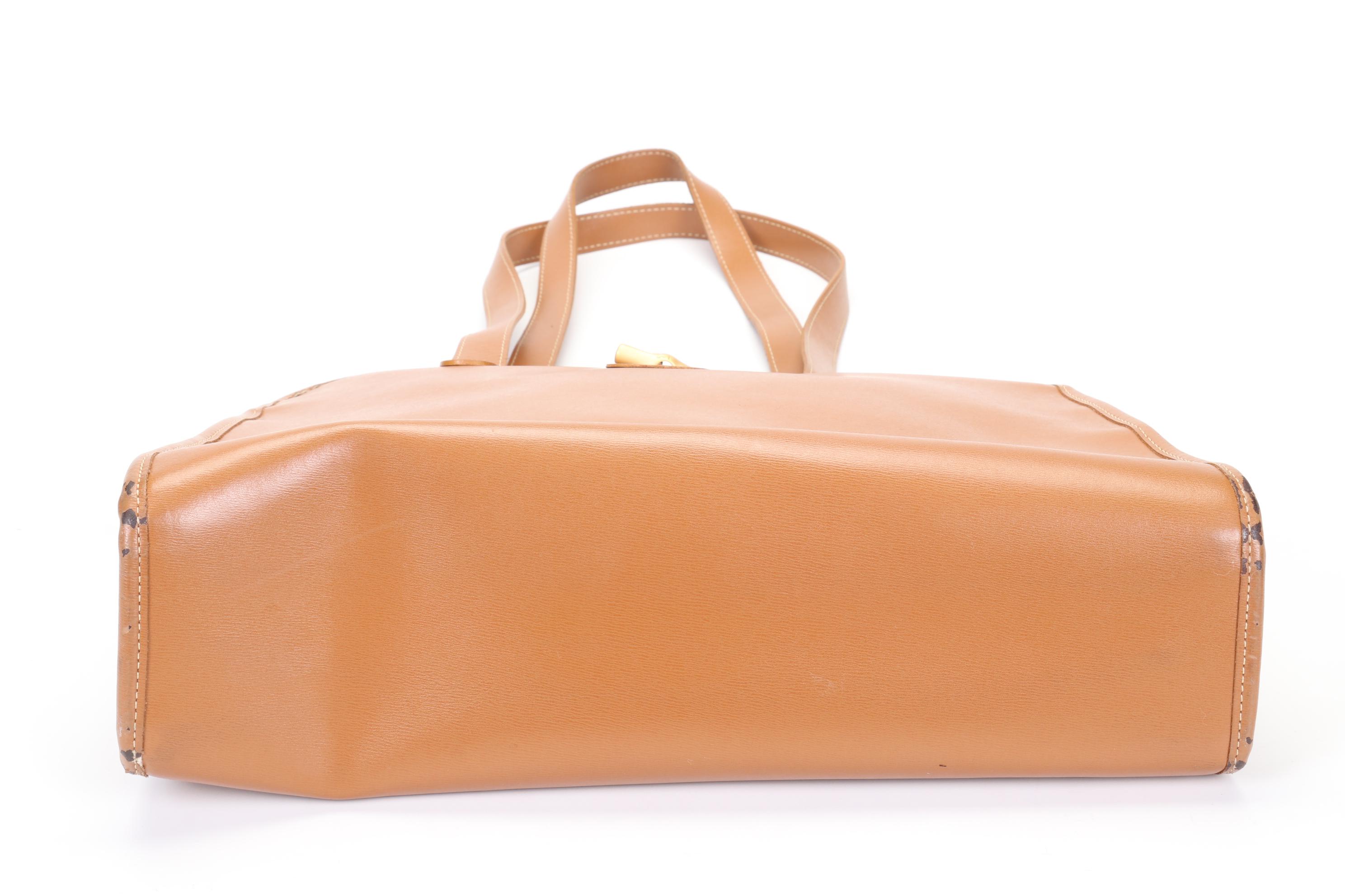 Longchamp Roseau Caramel Leather Tote Bag