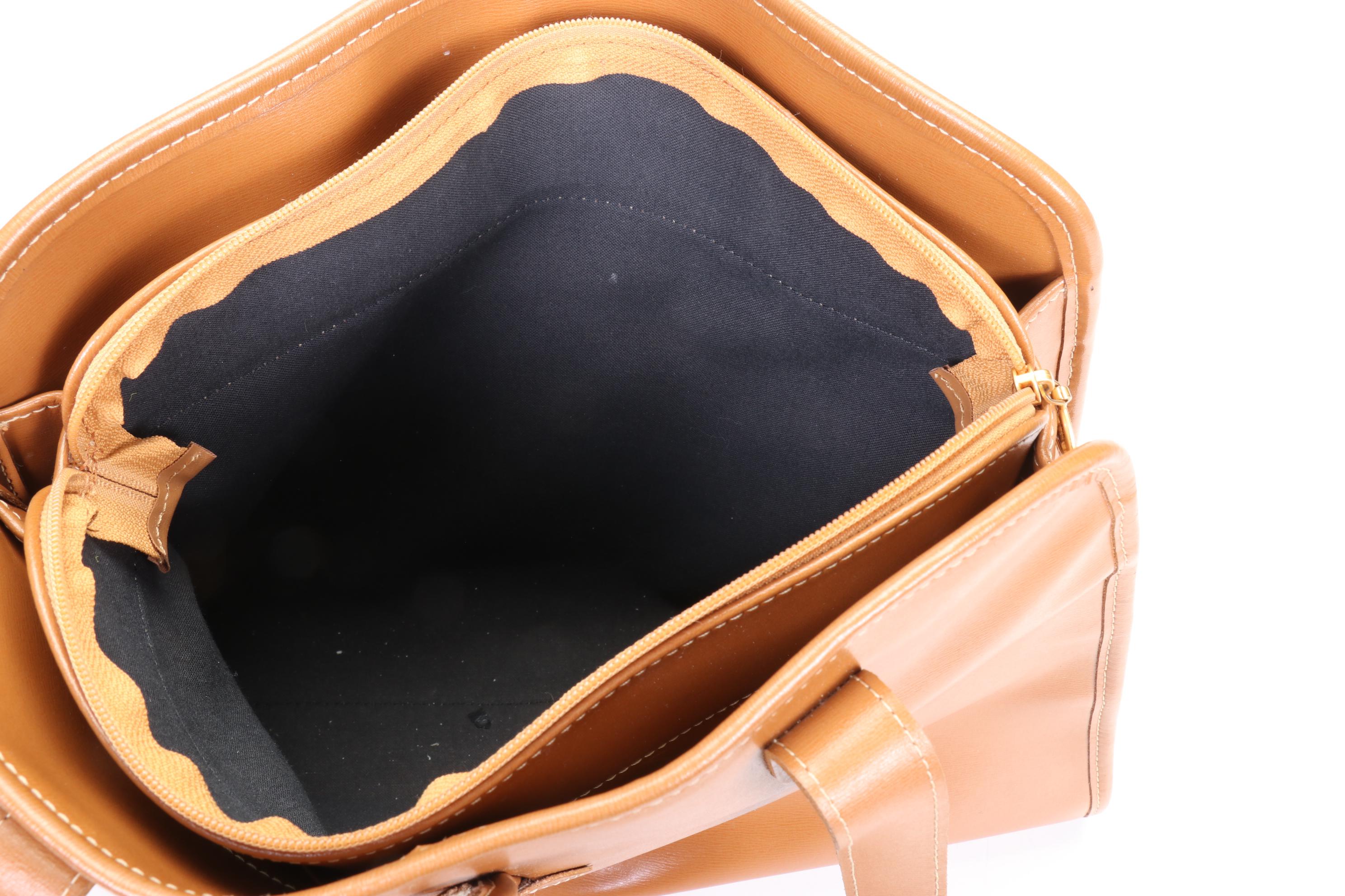 Longchamp Roseau Caramel Leather Tote Bag