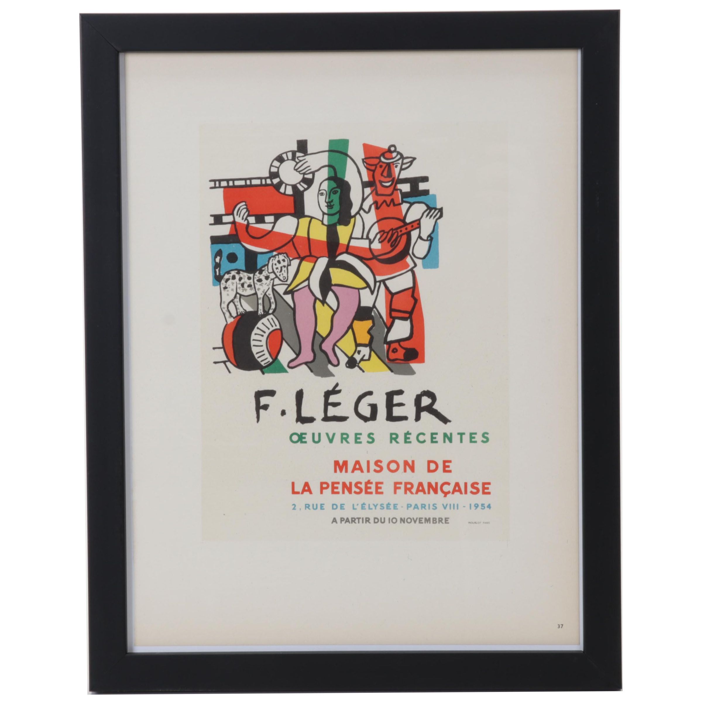 Color Lithograph After Fernand Léger "Oeuvres récentes," 1959