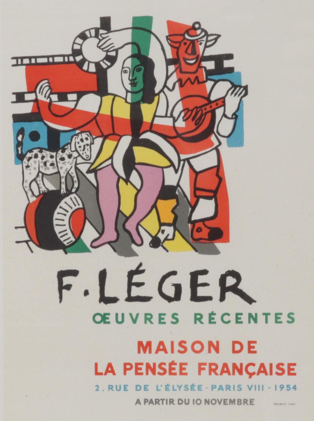 Color Lithograph After Fernand Léger "Oeuvres récentes," 1959