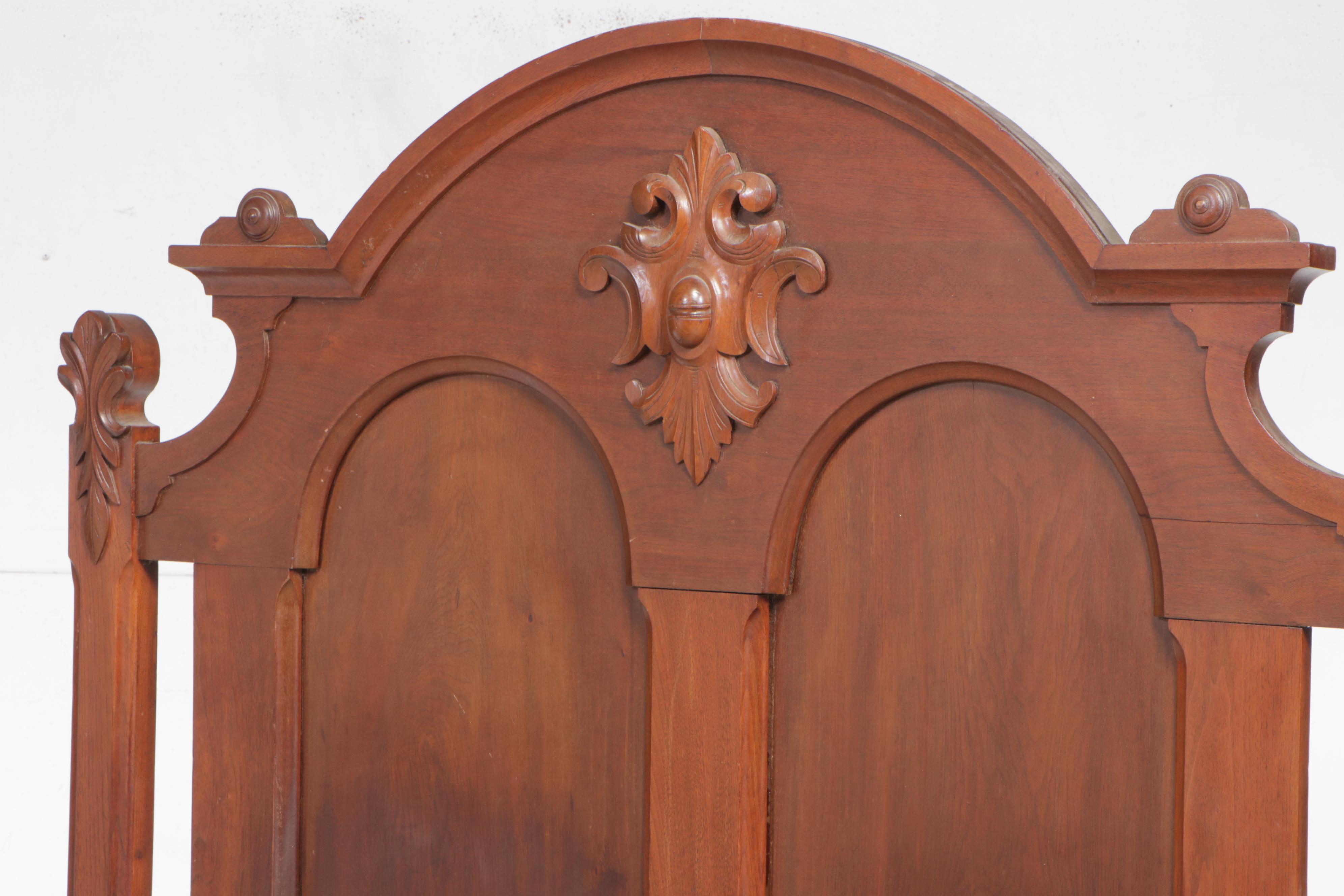 Victorian Walnut Full Size Bed Frame, Late 19th Century