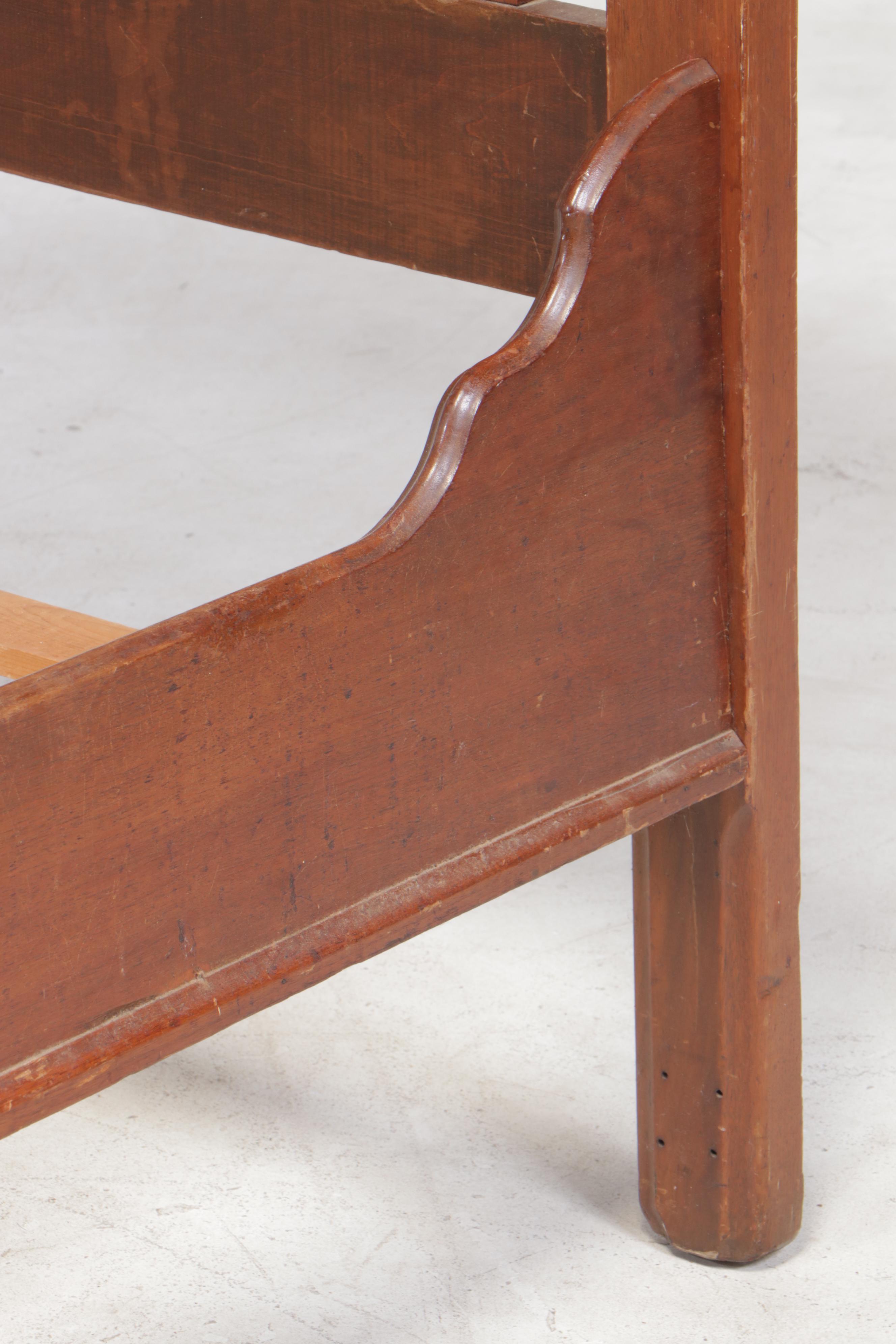 Victorian Walnut Full Size Bed Frame, Late 19th Century