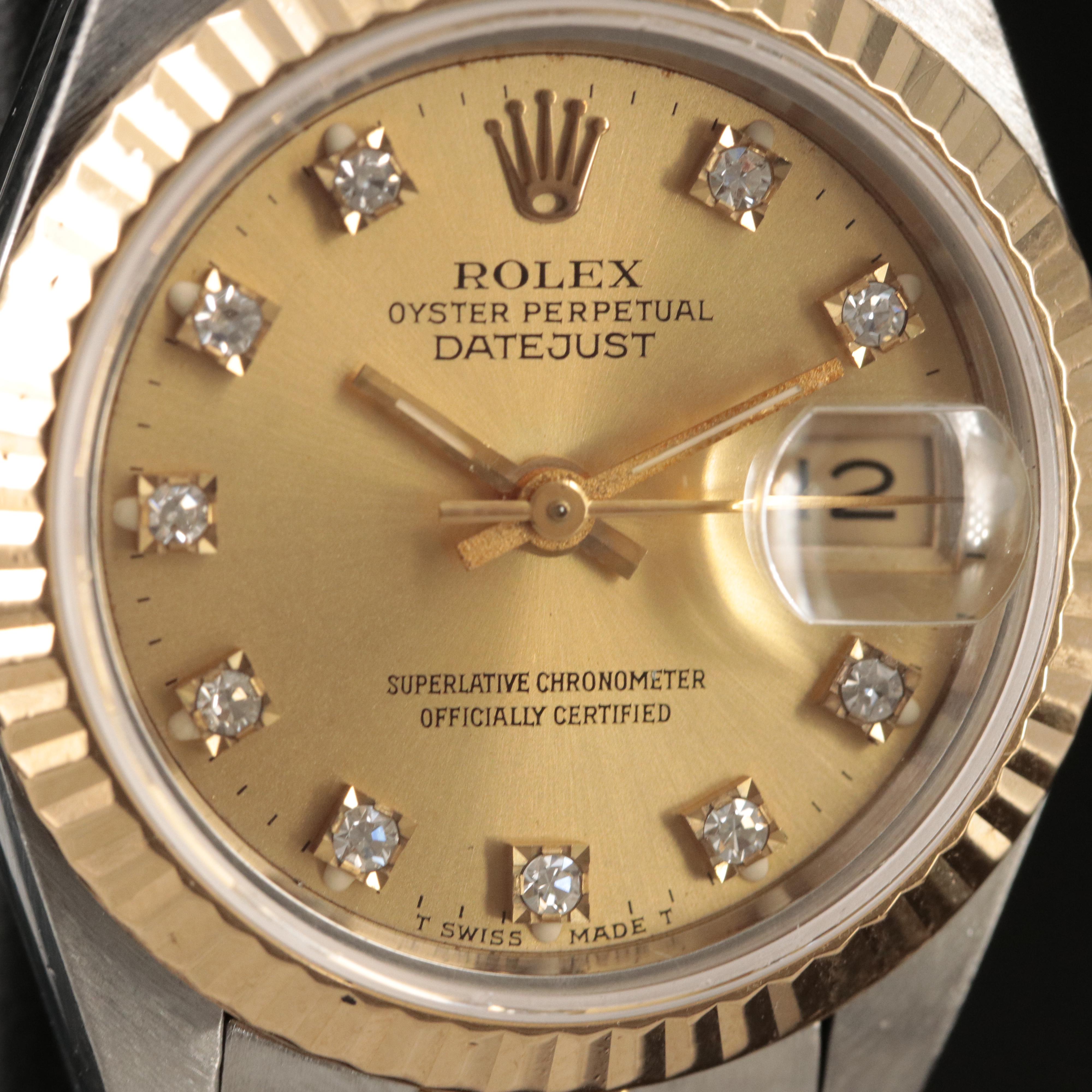 1991 Rolex Diamond Dial Datejust Watch