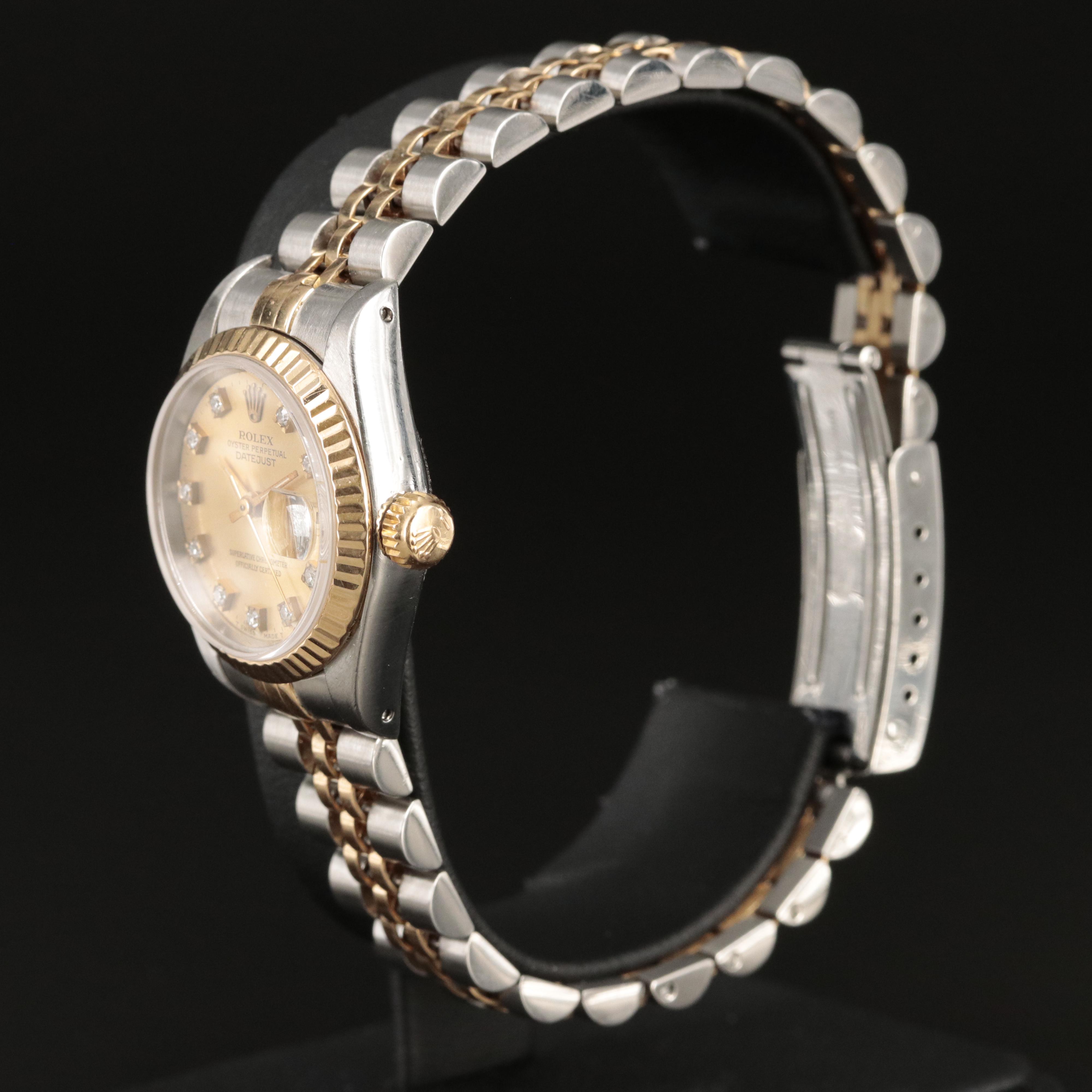 1991 Rolex Diamond Dial Datejust Watch