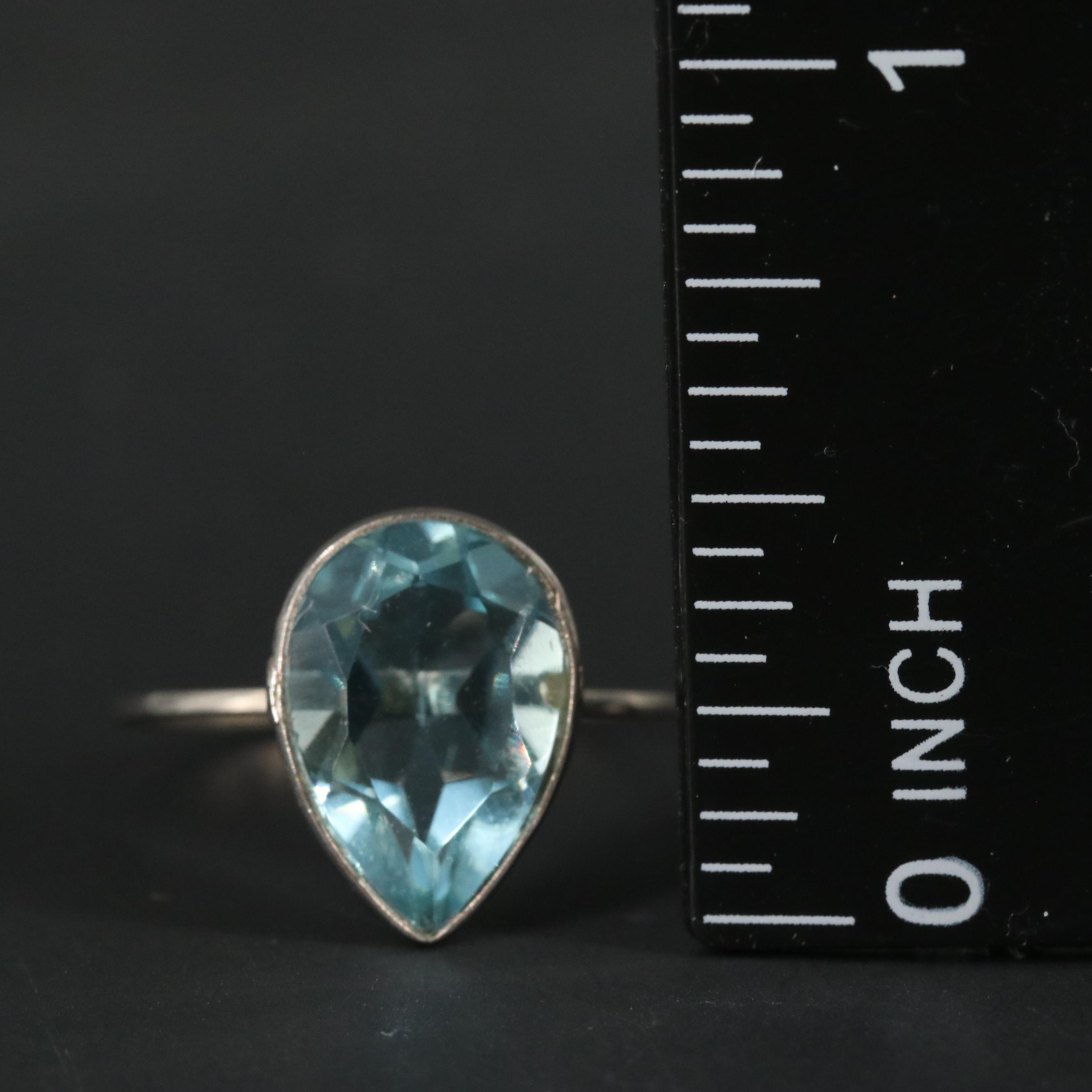 10K Blue Topaz Ring