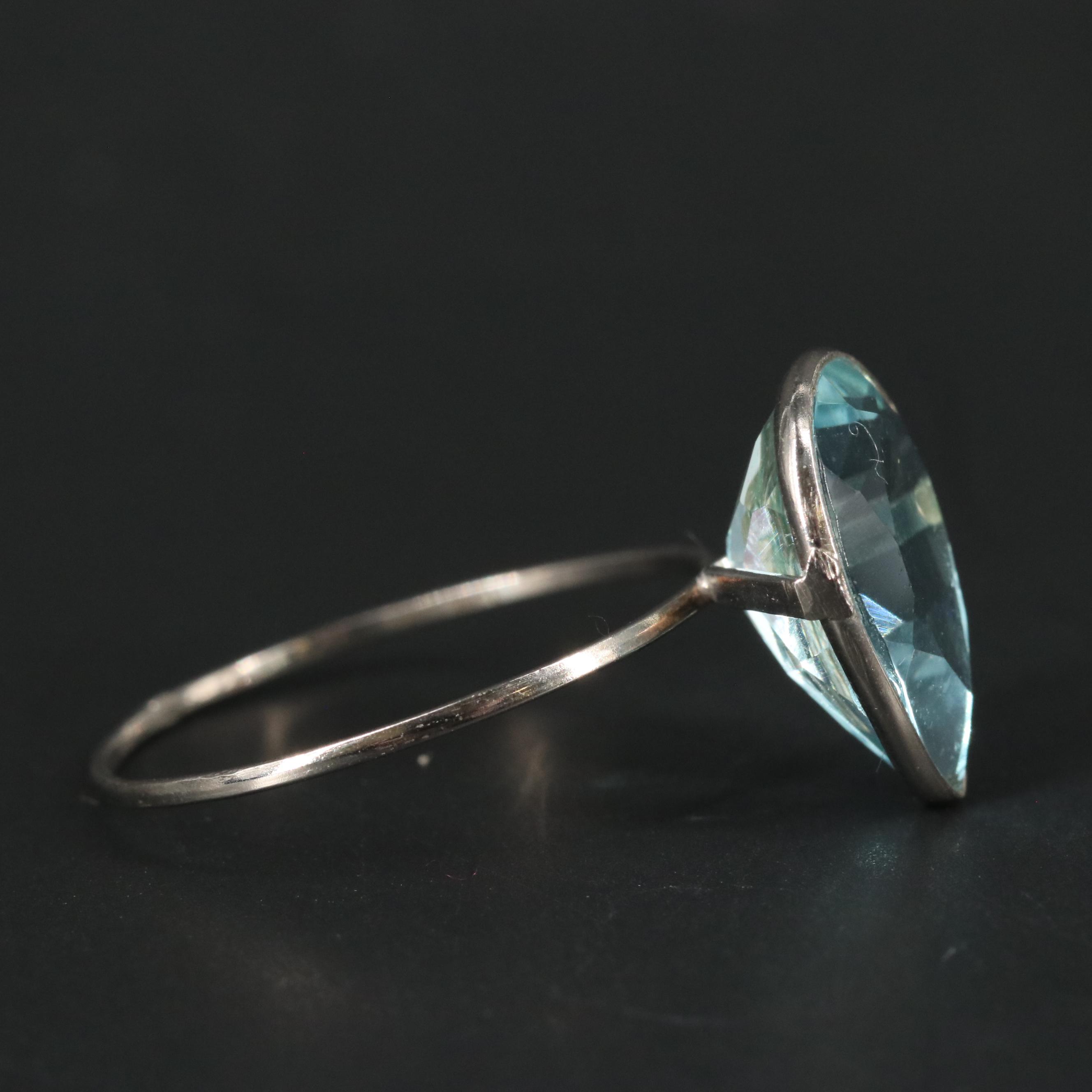 10K Blue Topaz Ring