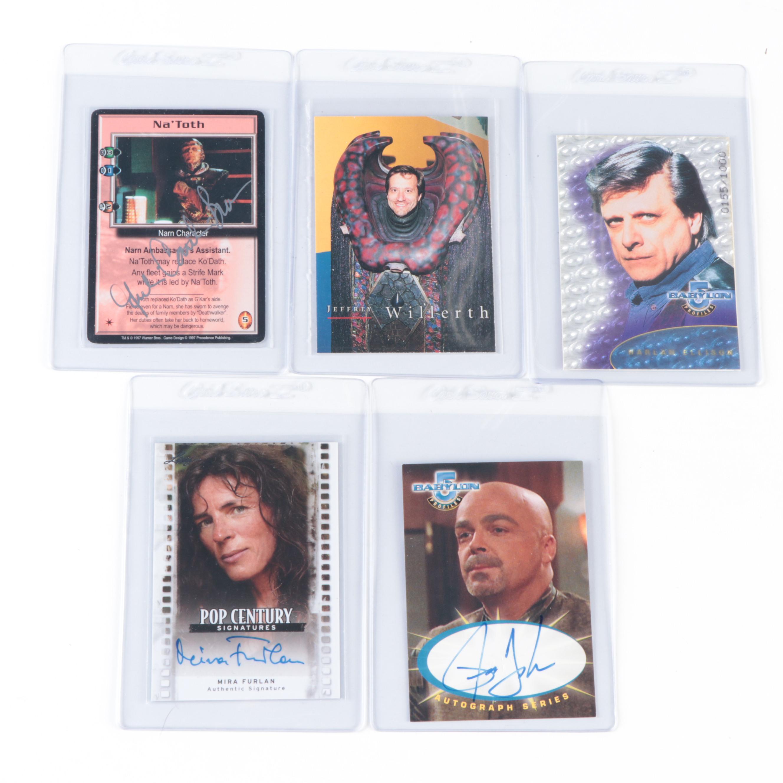Fleer, Skybox "Babylon 5" Cast and Crew Signed Trading Cards, Late 20th Century