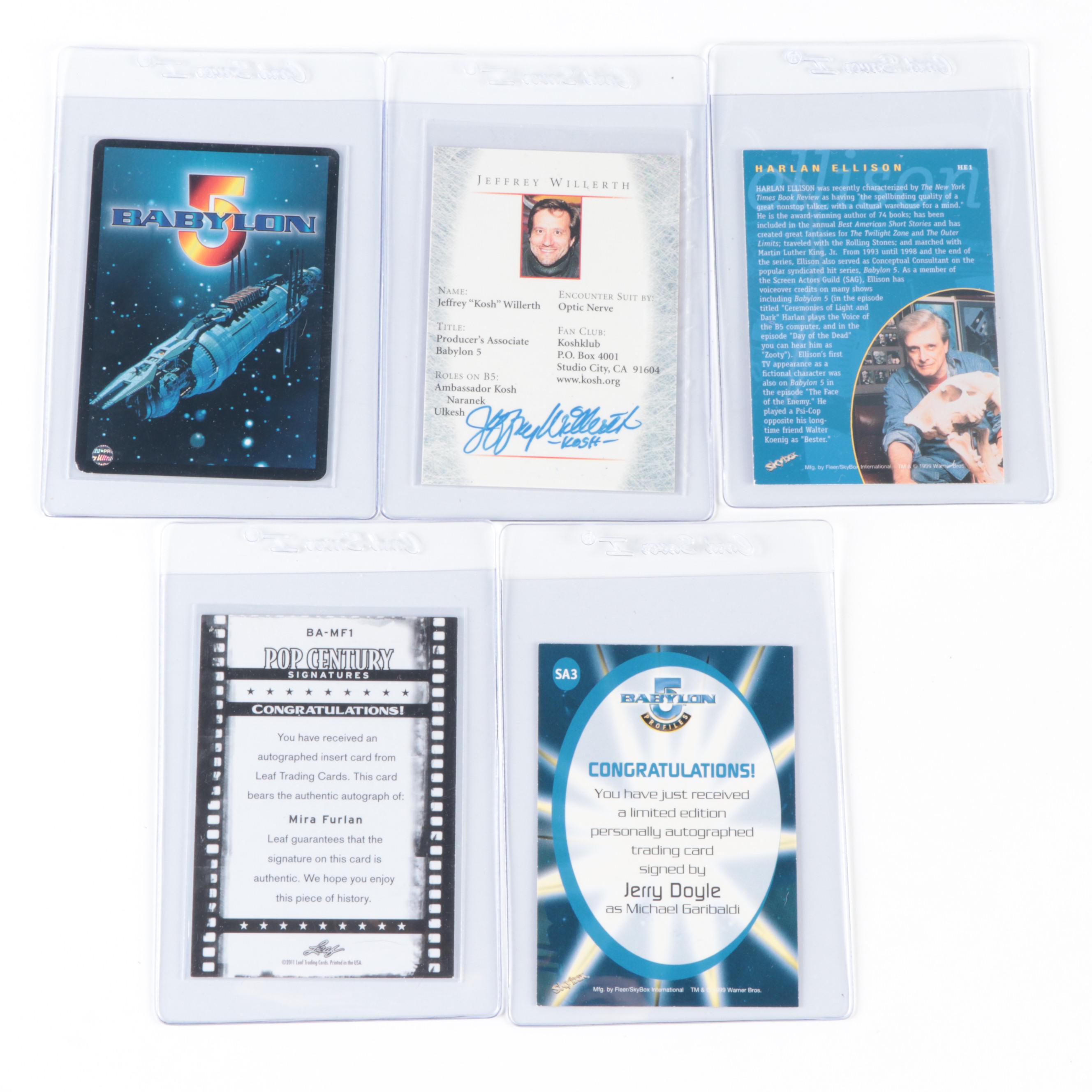 Fleer, Skybox "Babylon 5" Cast and Crew Signed Trading Cards, Late 20th Century