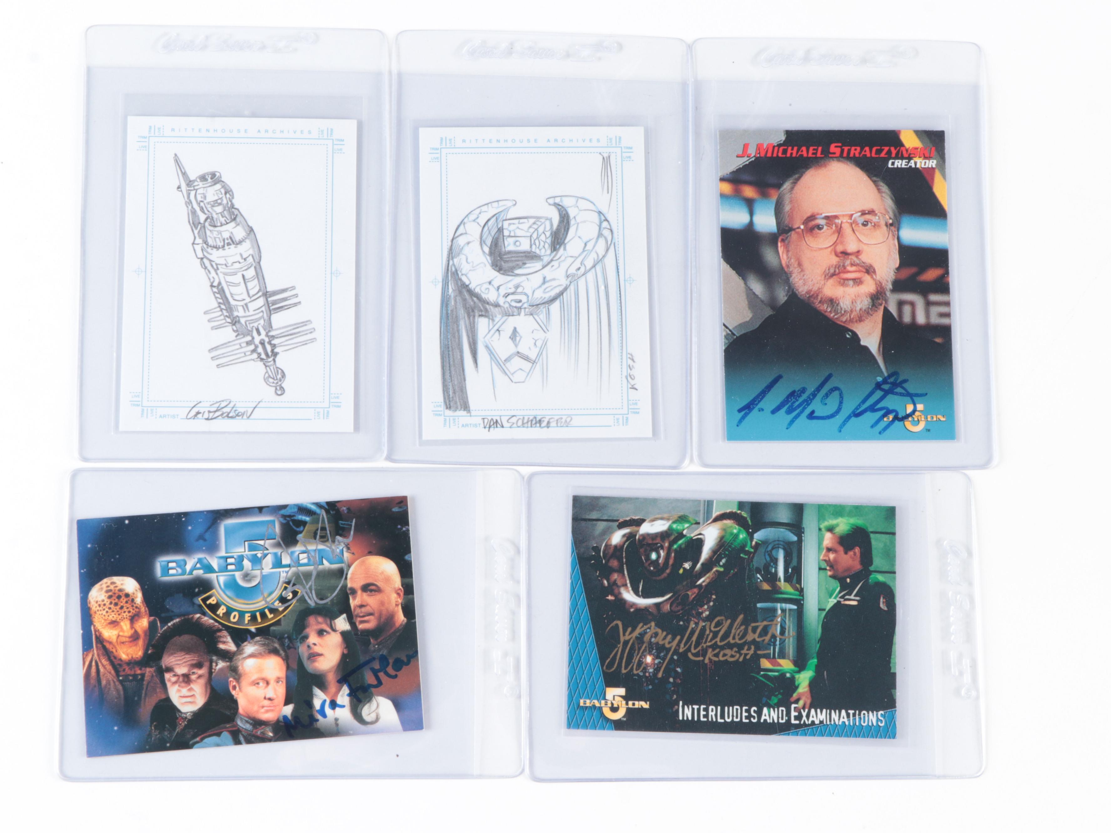Fleer, Skybox "Babylon 5" Cast and Crew Signed Trading Cards, Late 20th Century