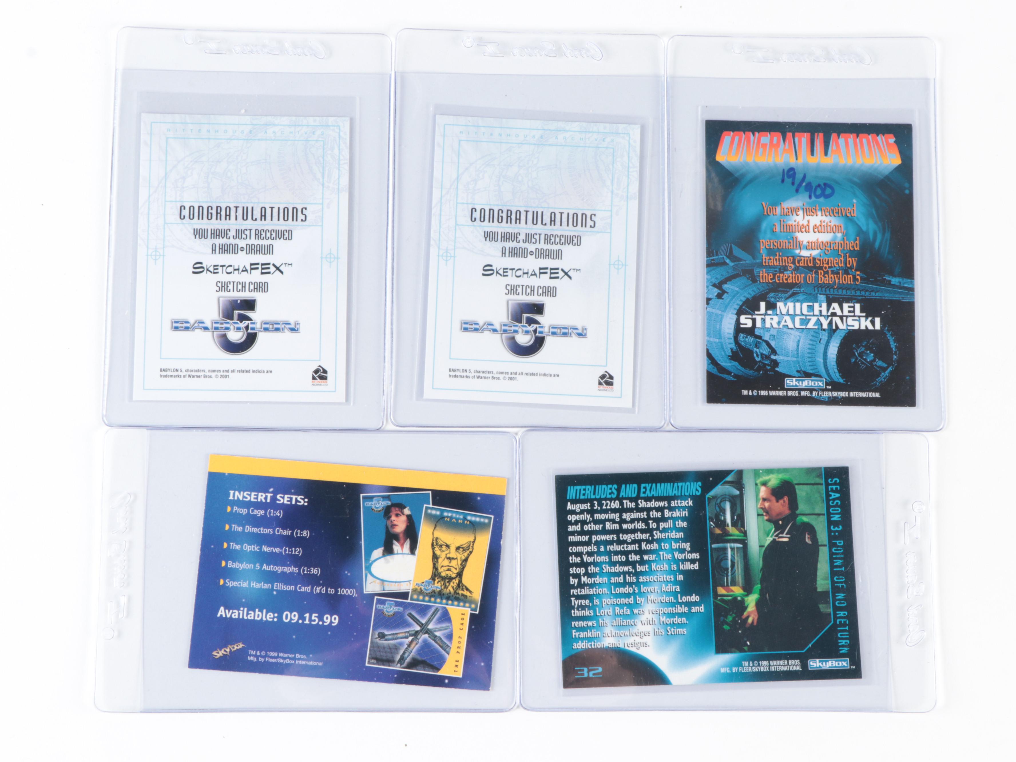 Fleer, Skybox "Babylon 5" Cast and Crew Signed Trading Cards, Late 20th Century