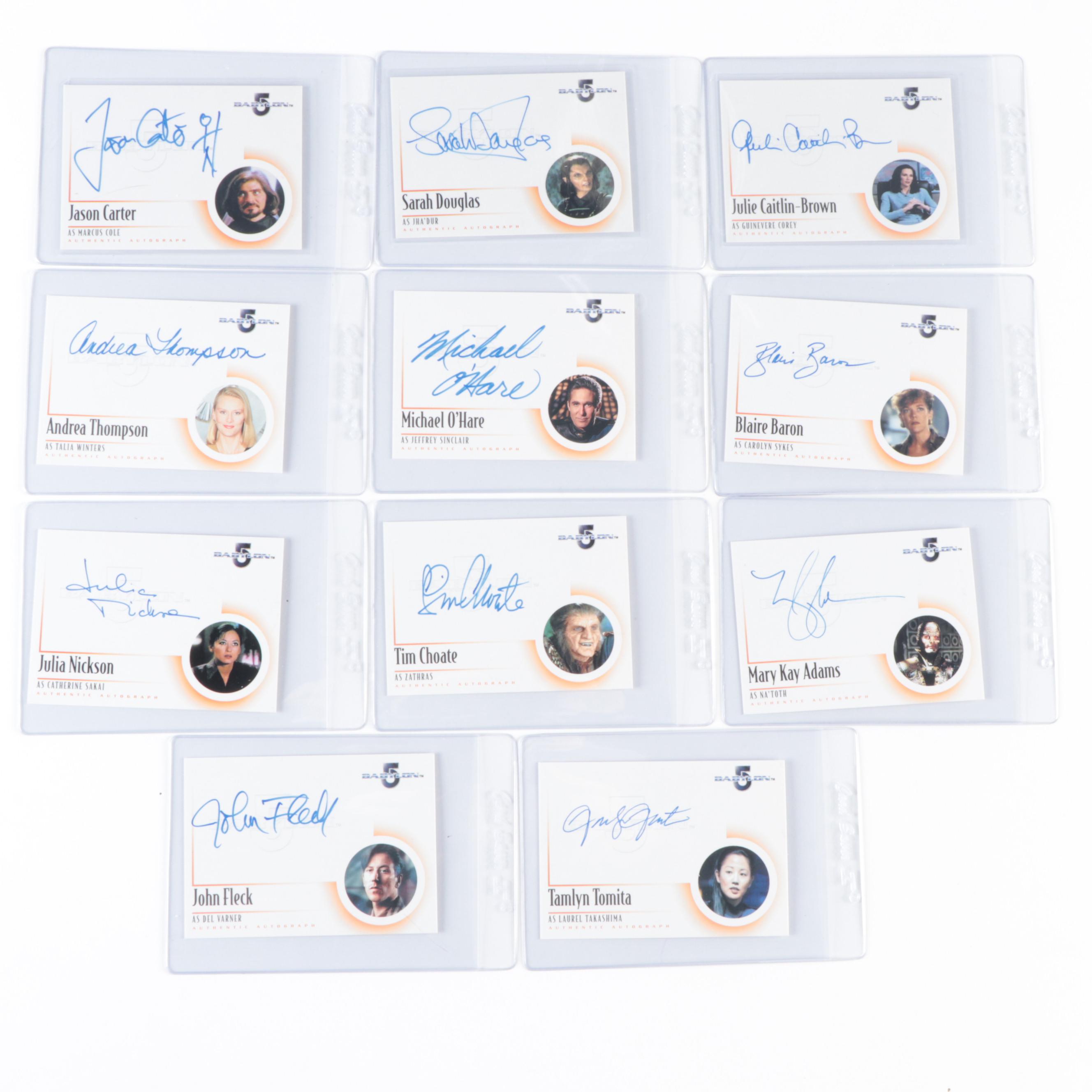 Fleer, Skybox "Babylon 5" Cast and Crew Signed Trading Cards, Late 20th Century