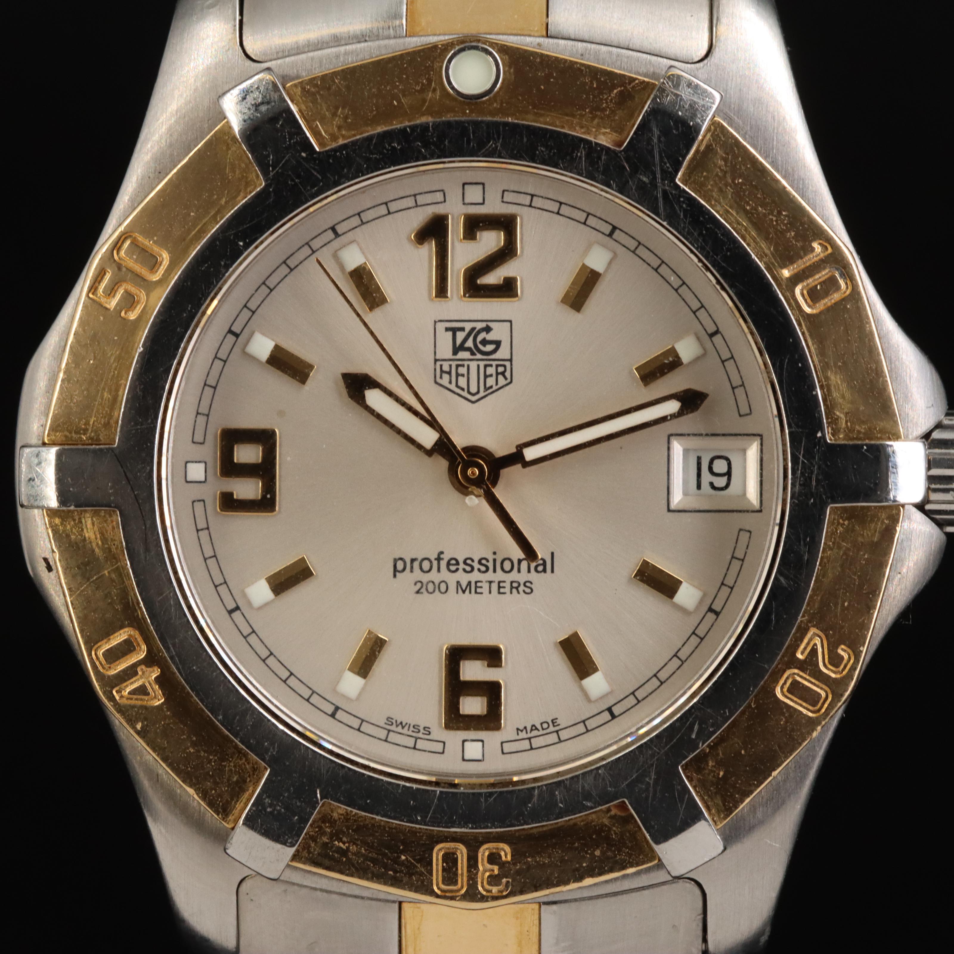 18K and Stainless Steel TAG Heuer 200 Meters Quartz Watch