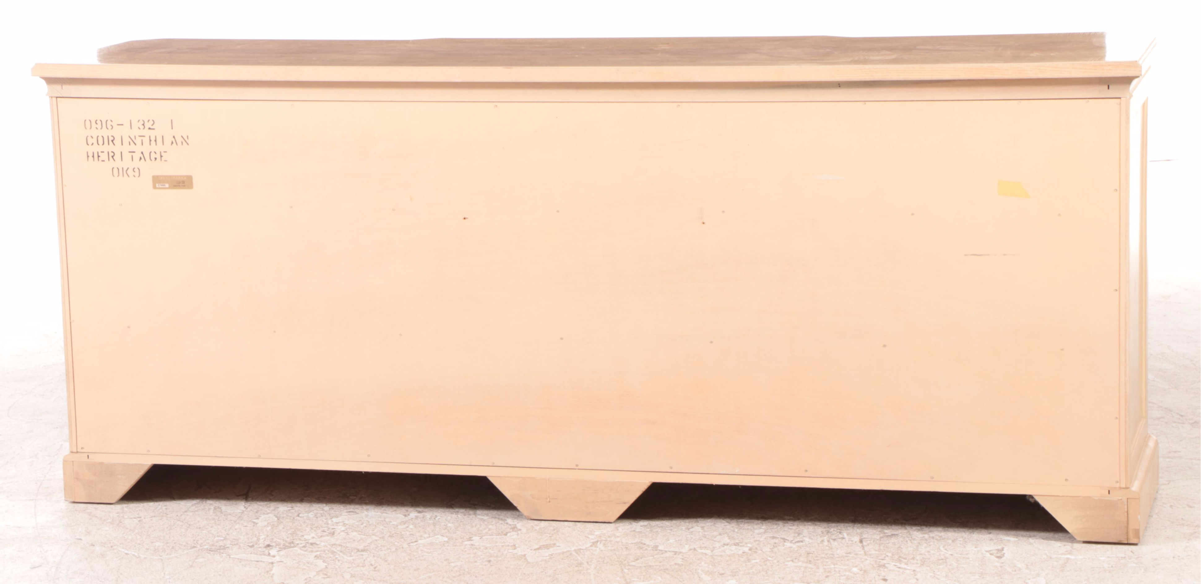 Drexel Heritage "Corinthian" Ash and Olive Ash Burl Nine-Drawer Chest